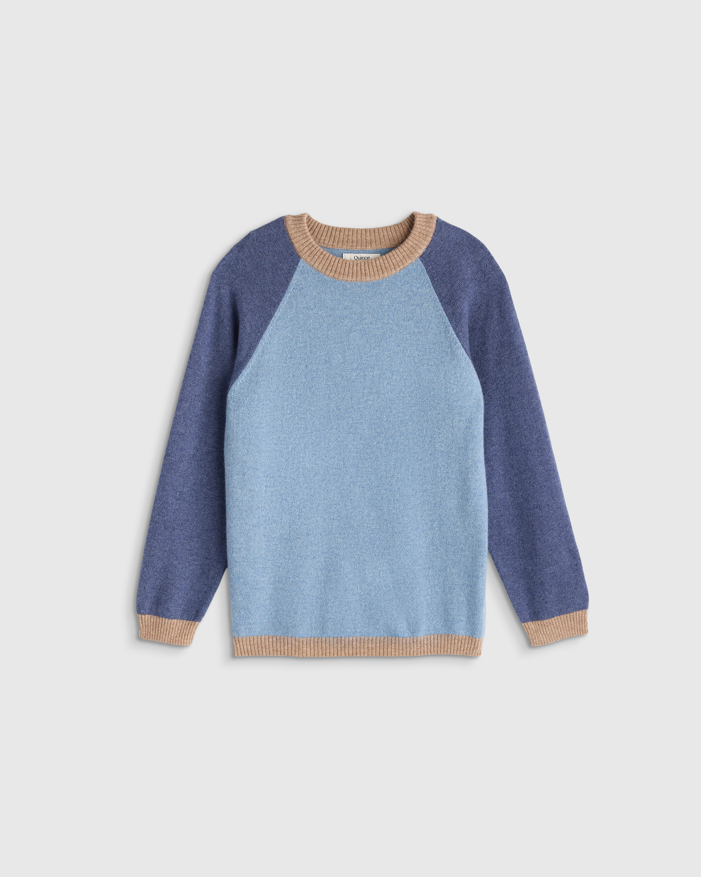 Colorblock Cashmere Crewneck Sweater