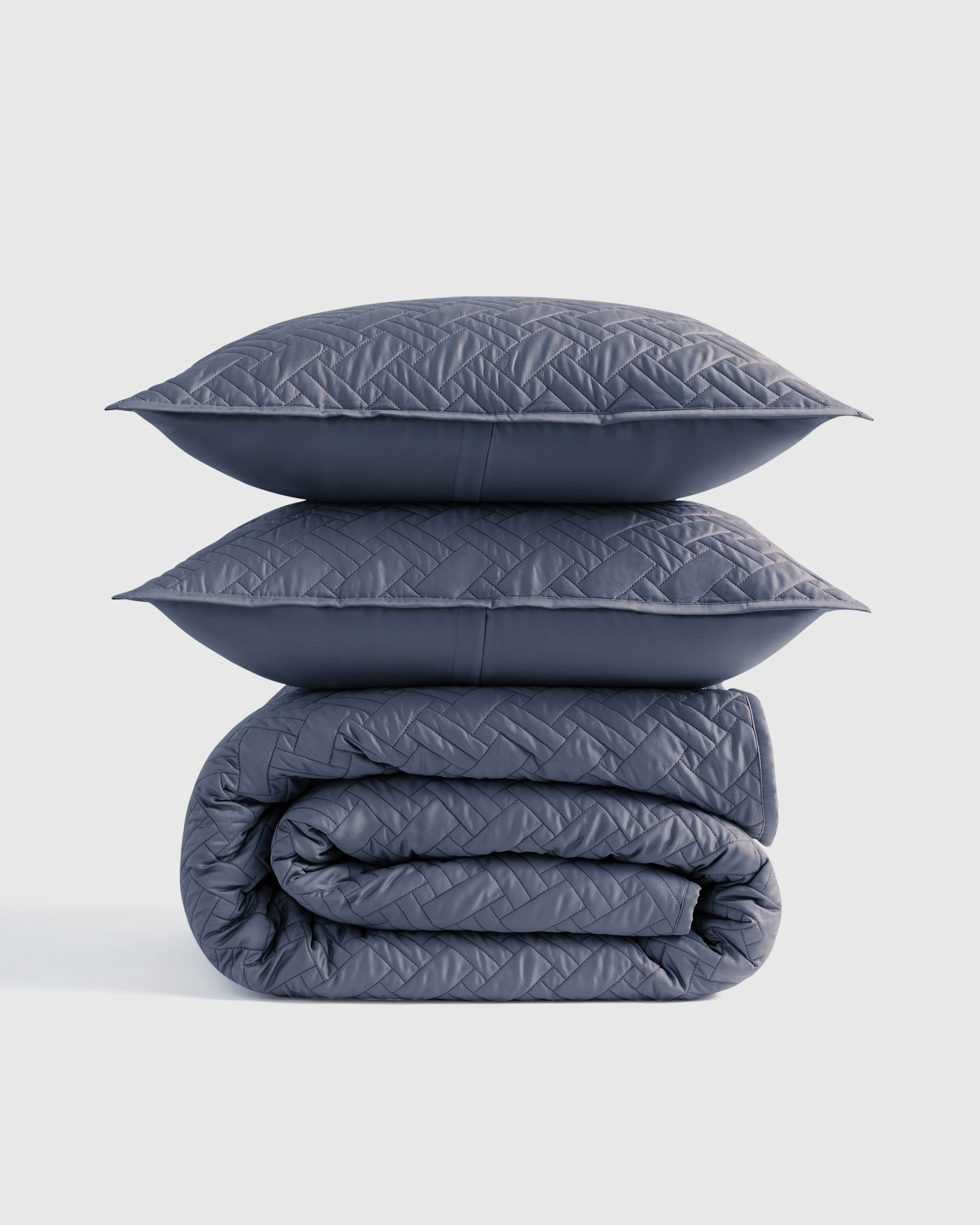 Organic Cotton Basketweave Quilt Set