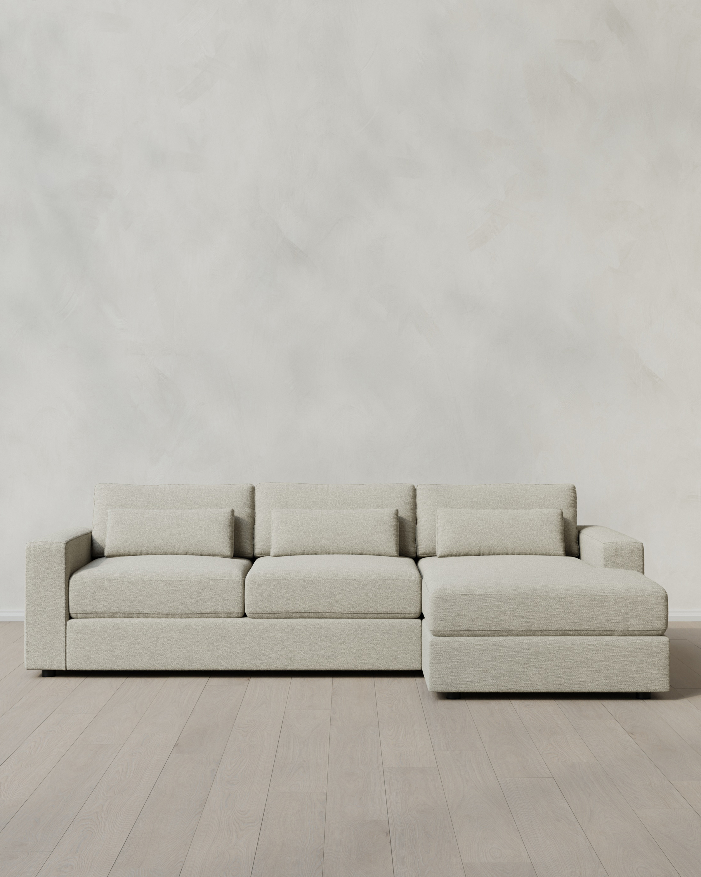 Ashford Deep Seat Chaise Sectional in Performance Basketweave