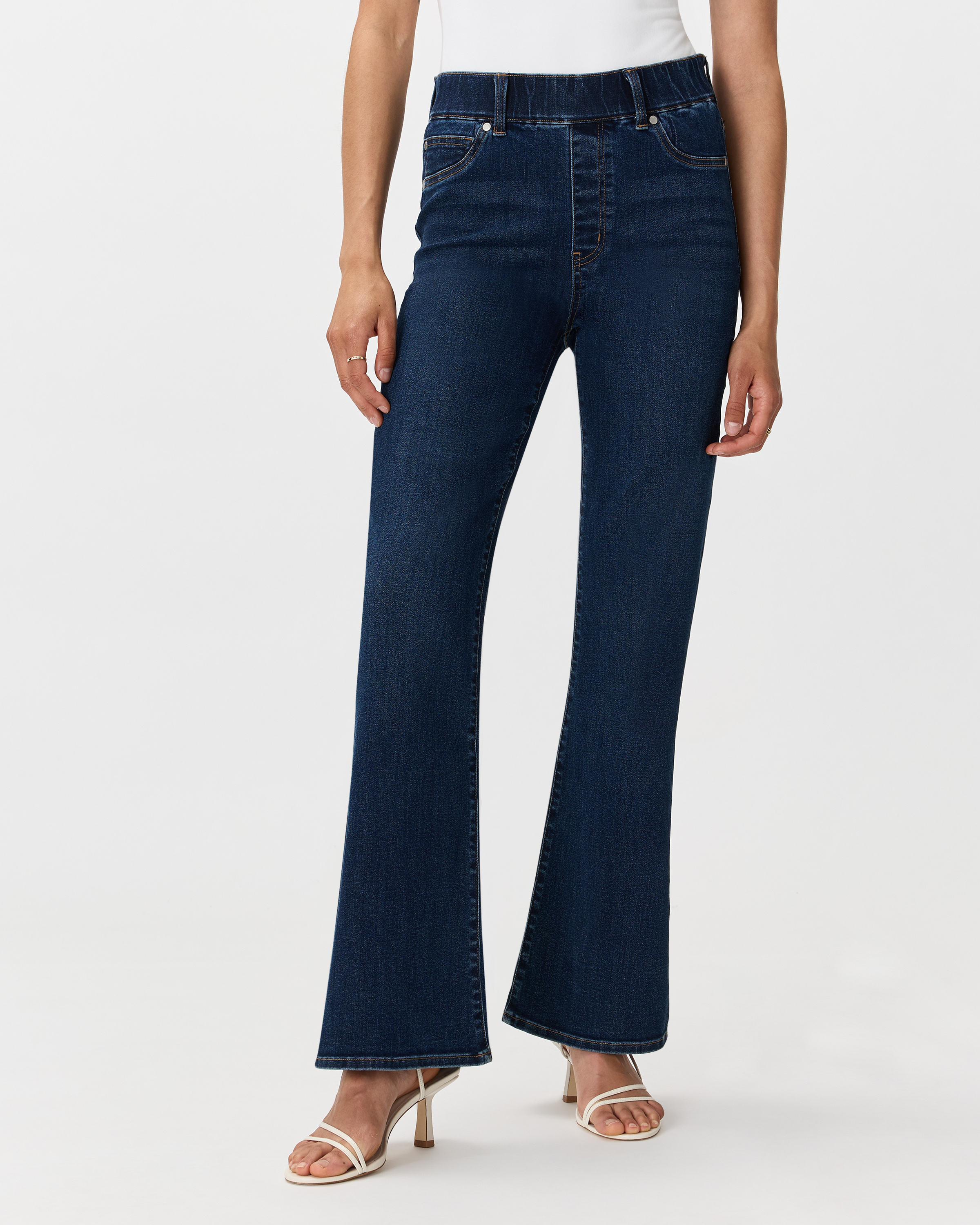 Nina Stretch Pull-On Flare Jeans