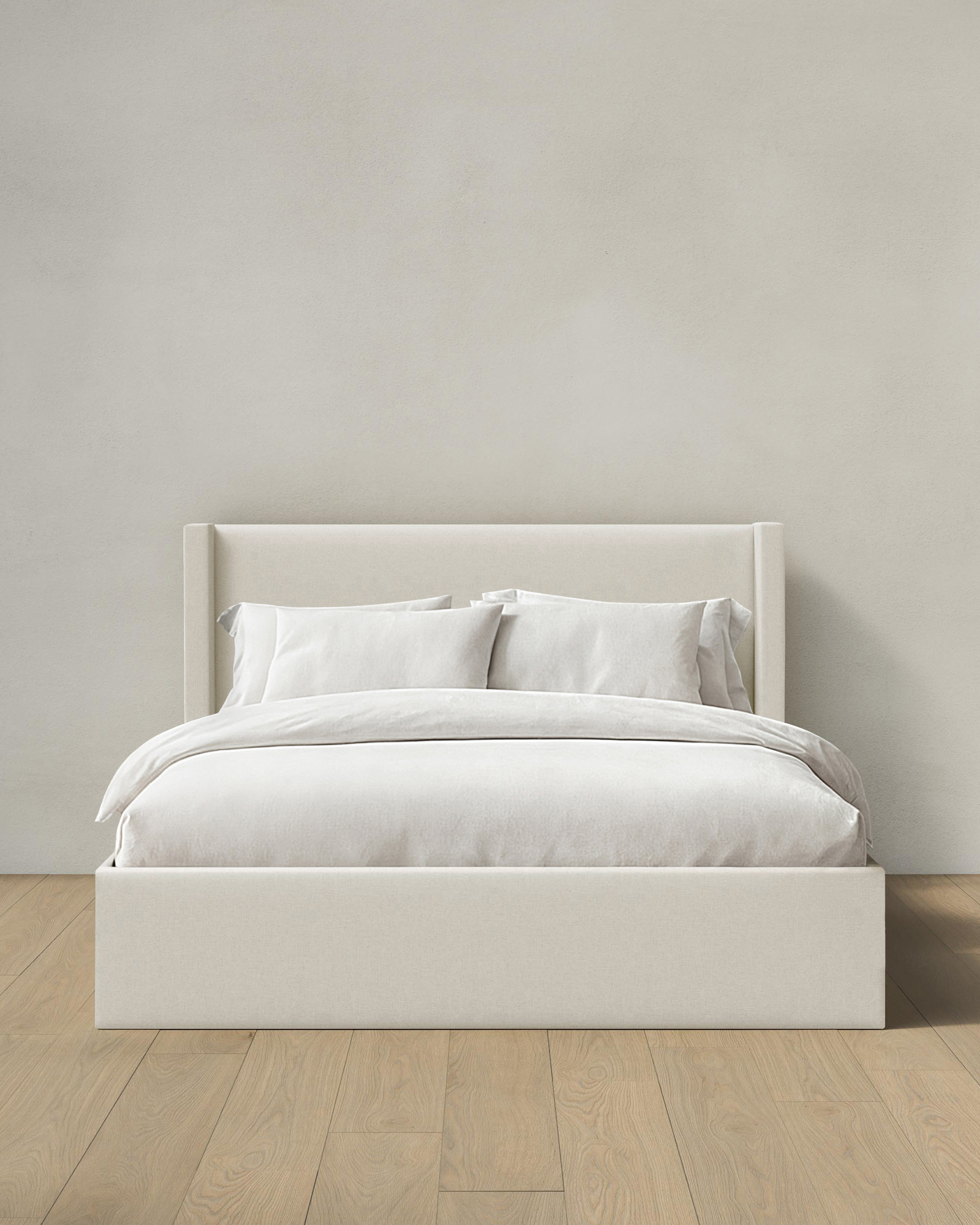Wingback Bed in Performance Linen Blend