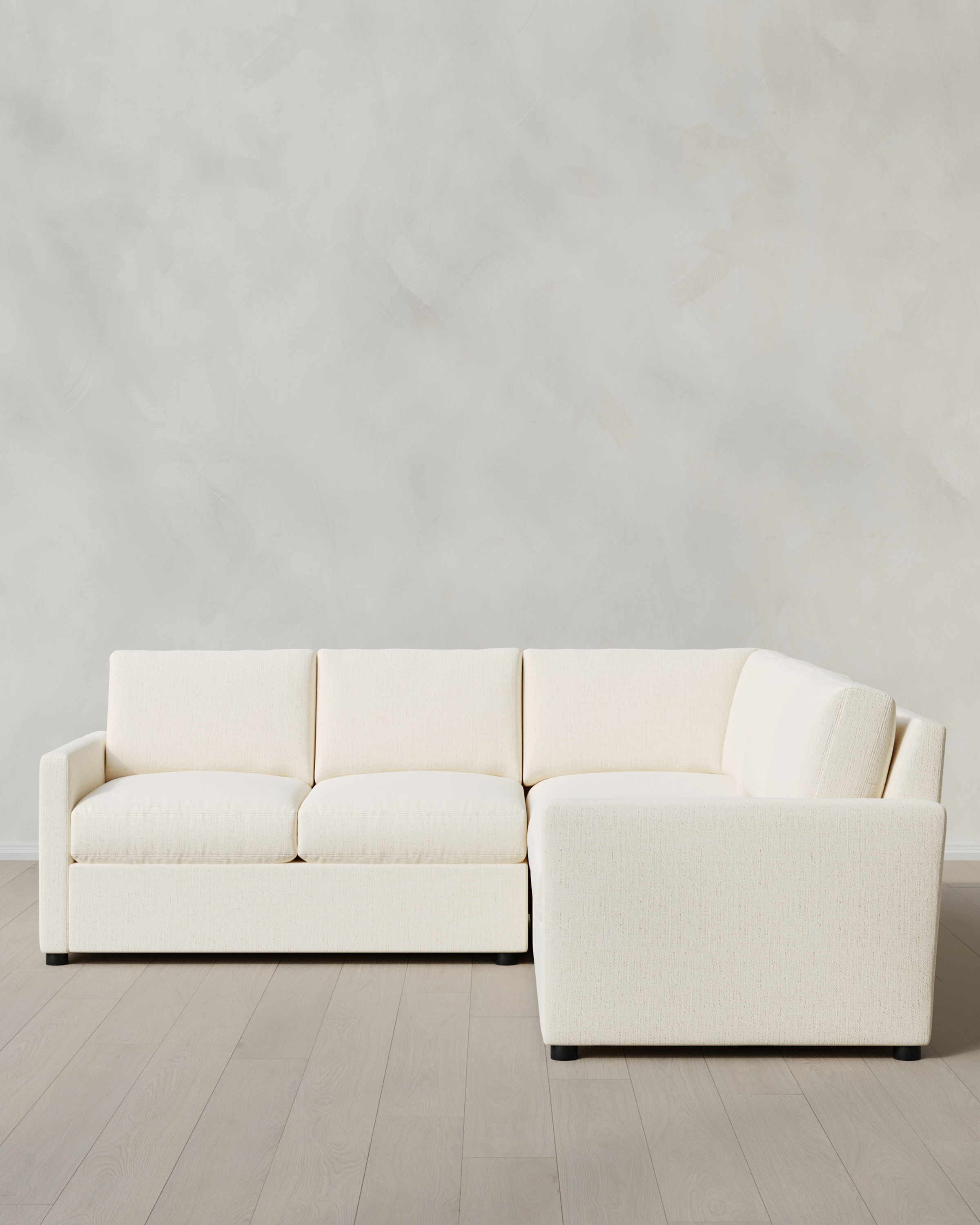 Brennan L Sectional in Performance Chenille Linen Blend