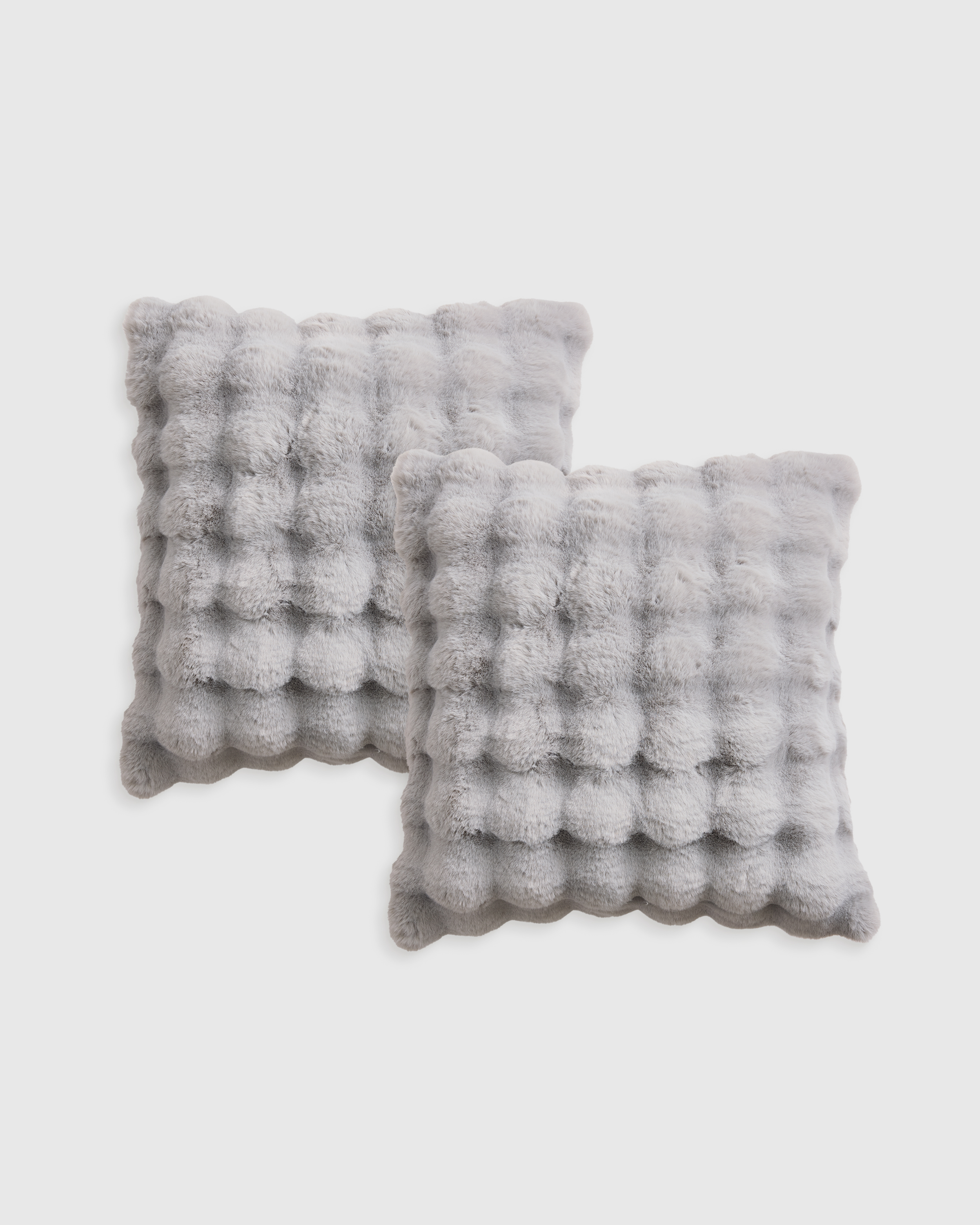 Ruched Faux Fur Pillow Cover (Set of 2)