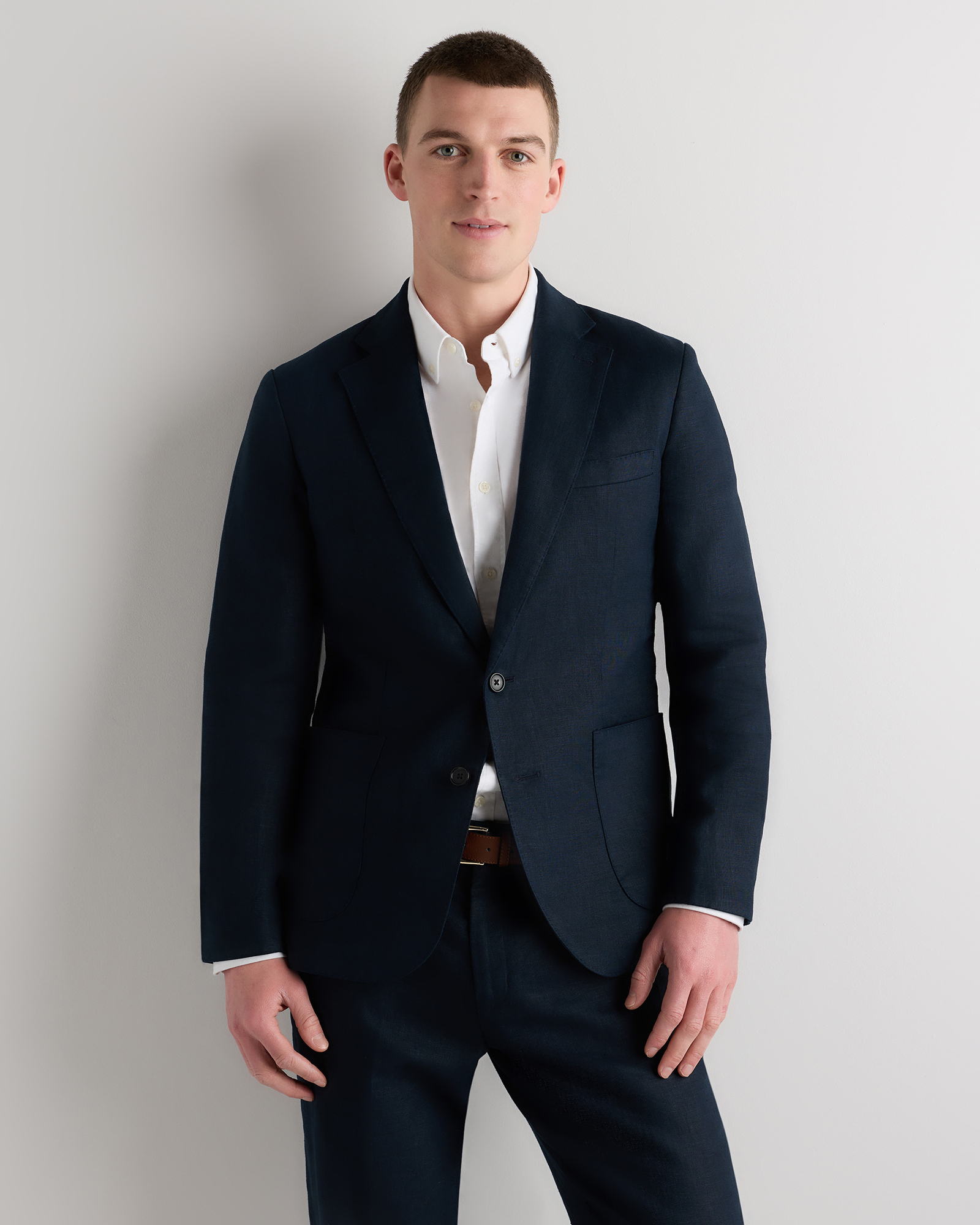 100% European Linen Tailored Blazer