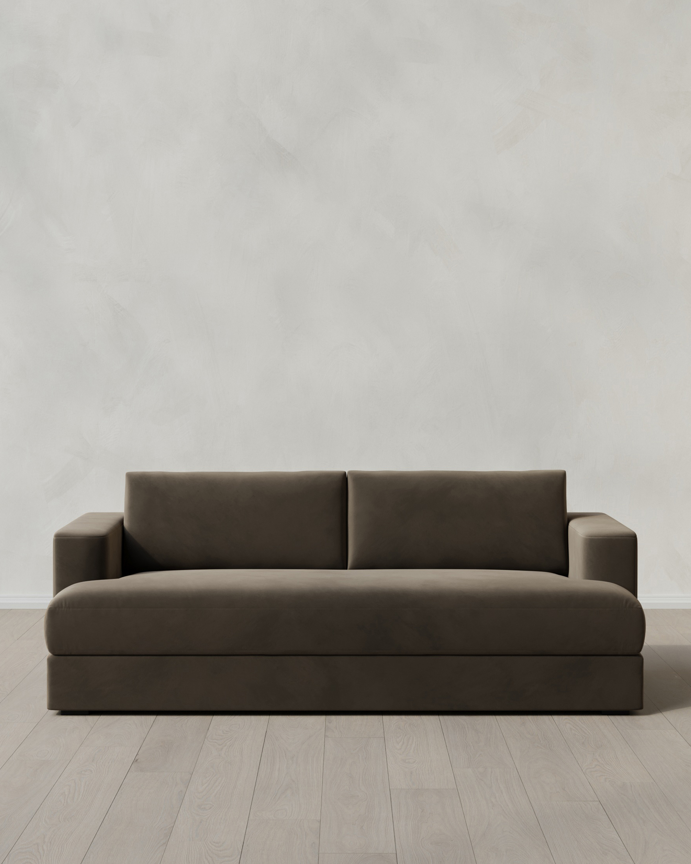 Sierra Curved Arm Sofa in Performance Velvet