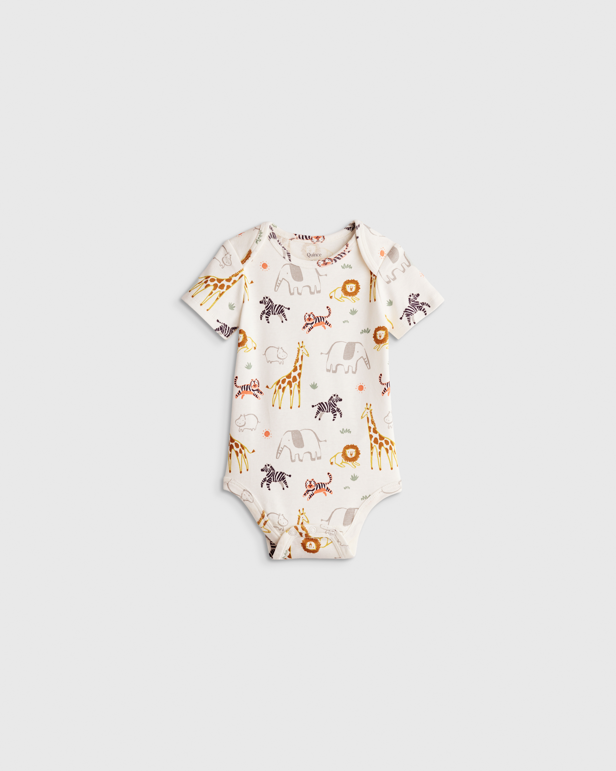 100% Organic Cotton Short Sleeve Bodysuit