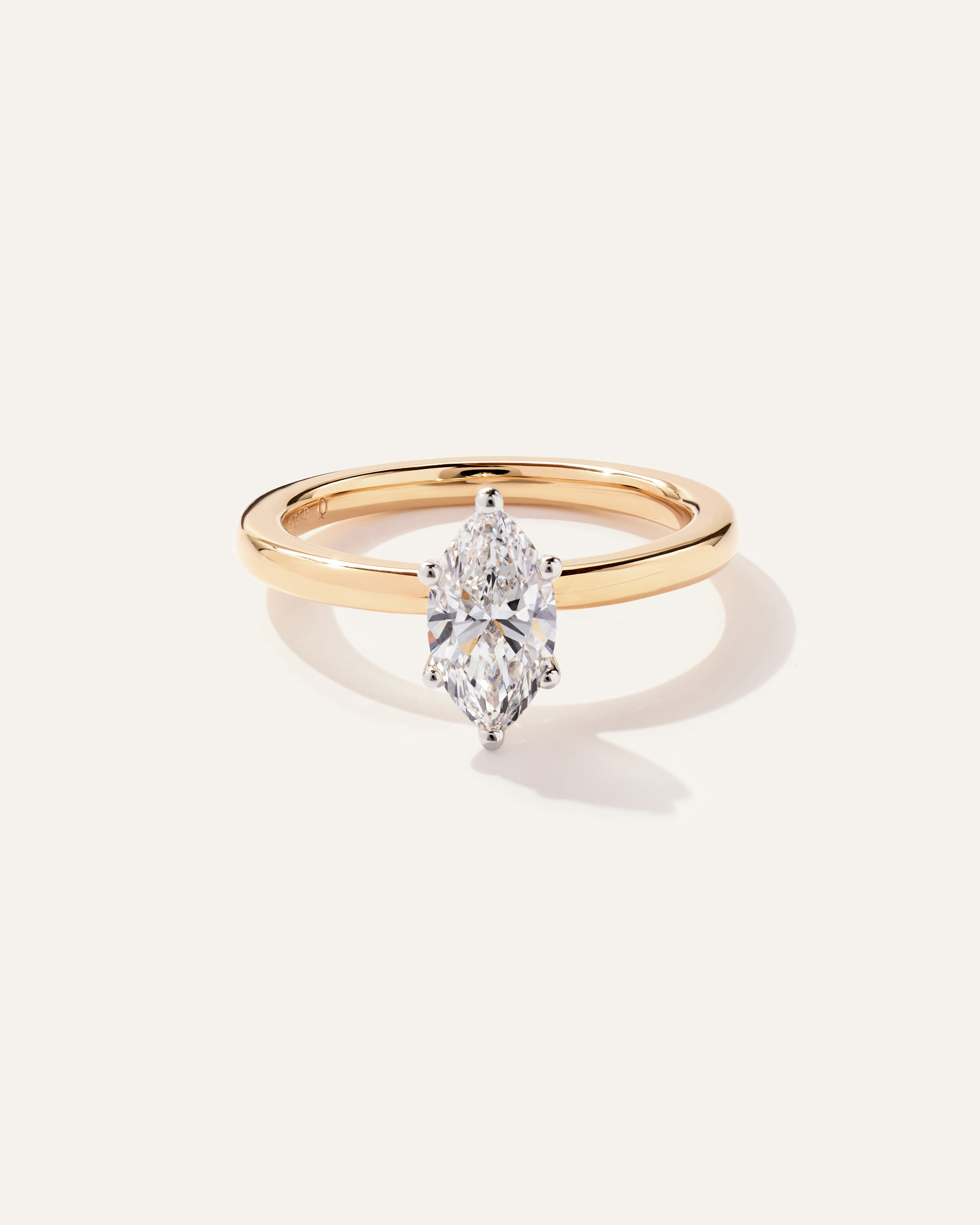 Lab Grown Diamond Marquise Comfort Fit Engagement Ring - 1ct