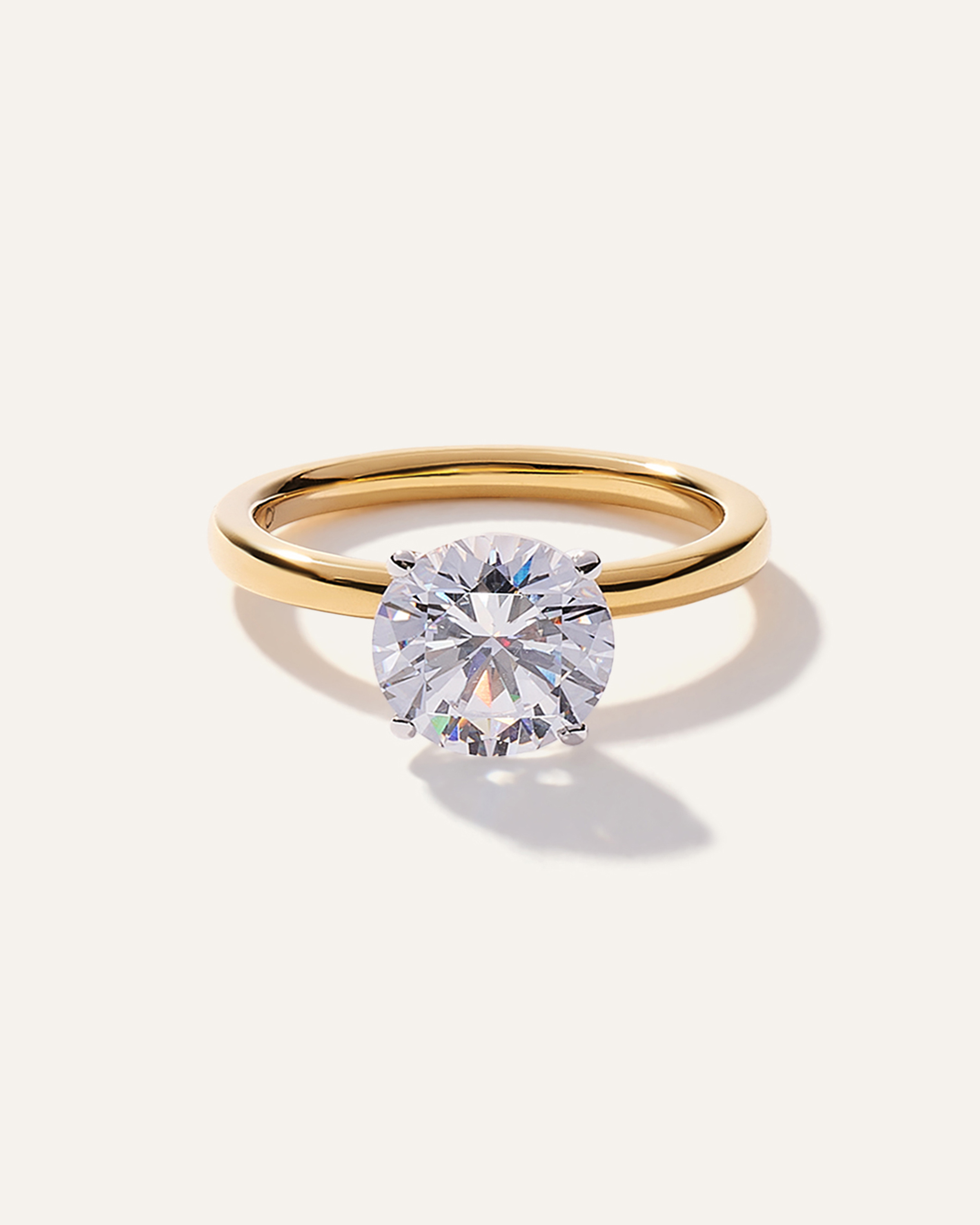 Lab Grown Diamond Round Comfort Fit Engagement Ring - 2ct