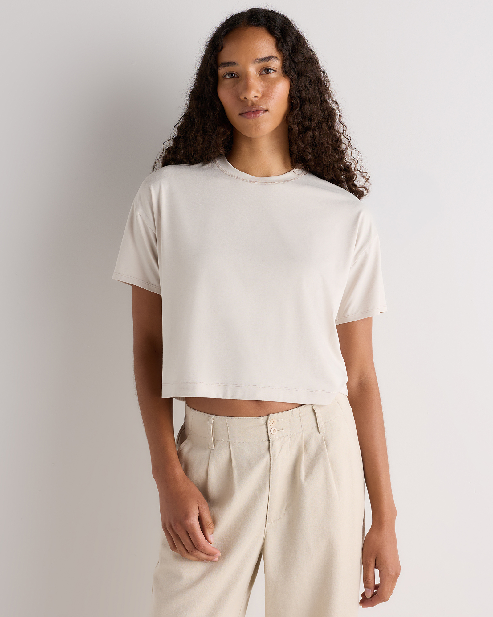 Flowknit Breeze Boxy Cropped Tee
