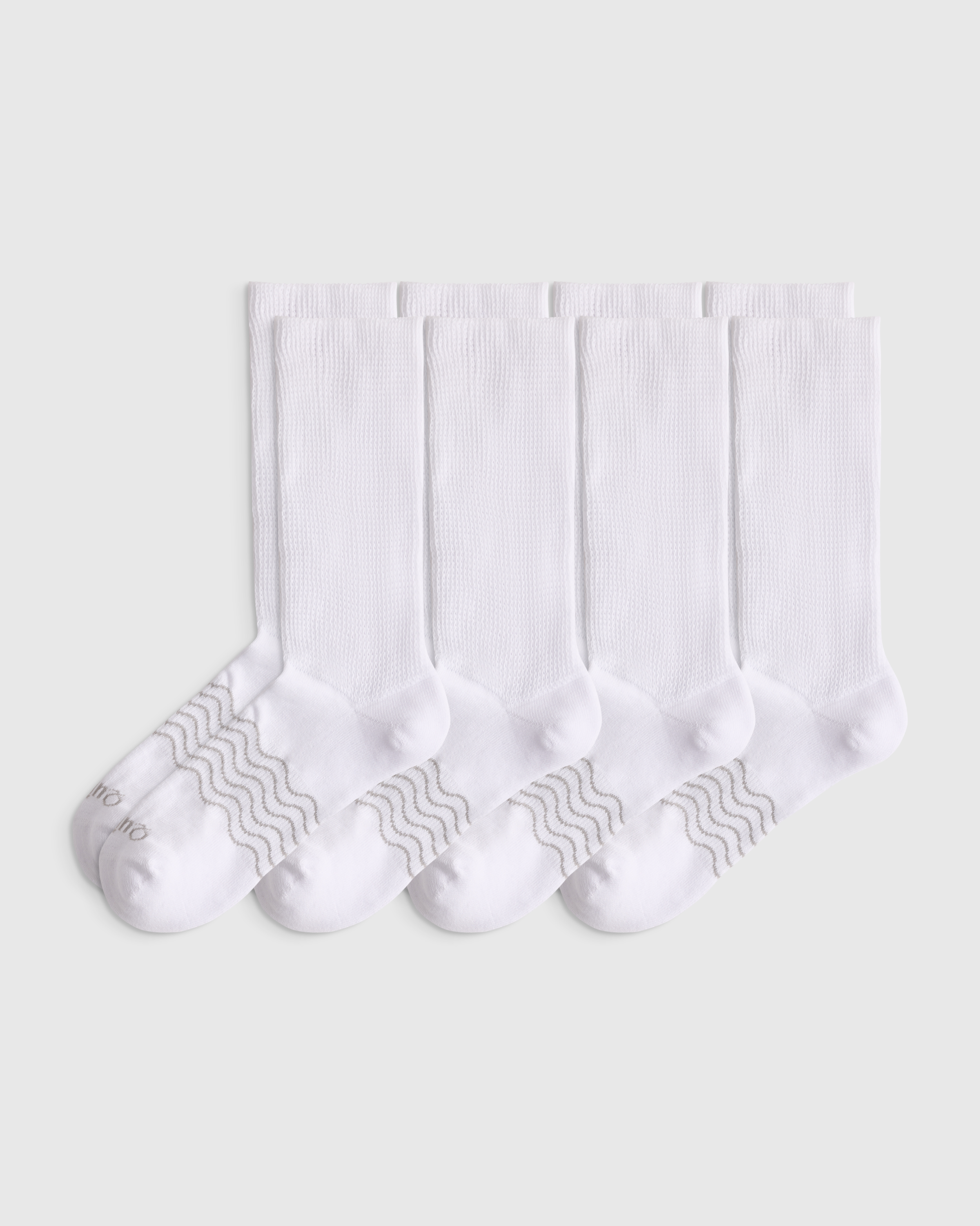 Everyday Cotton Targeted Stretch Crew Socks (4-Pack)