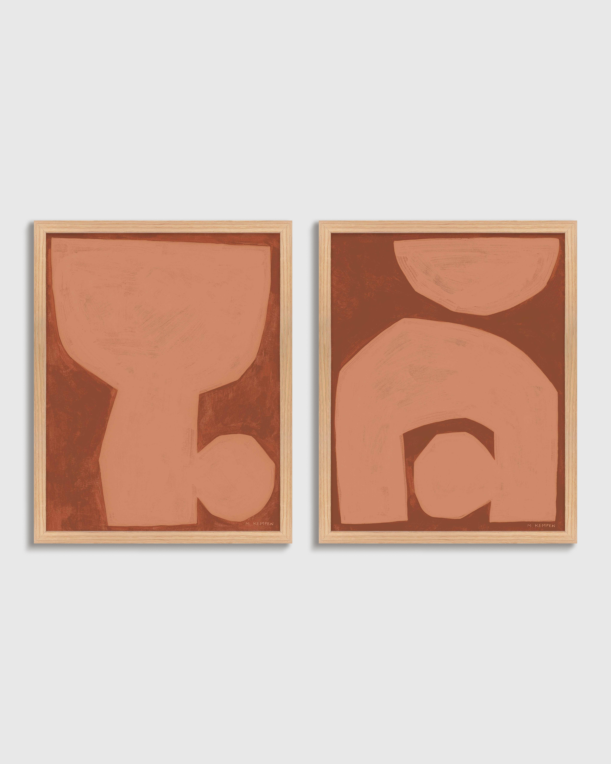 Unit in Terracotta by Michael Kempen (Set of 2)