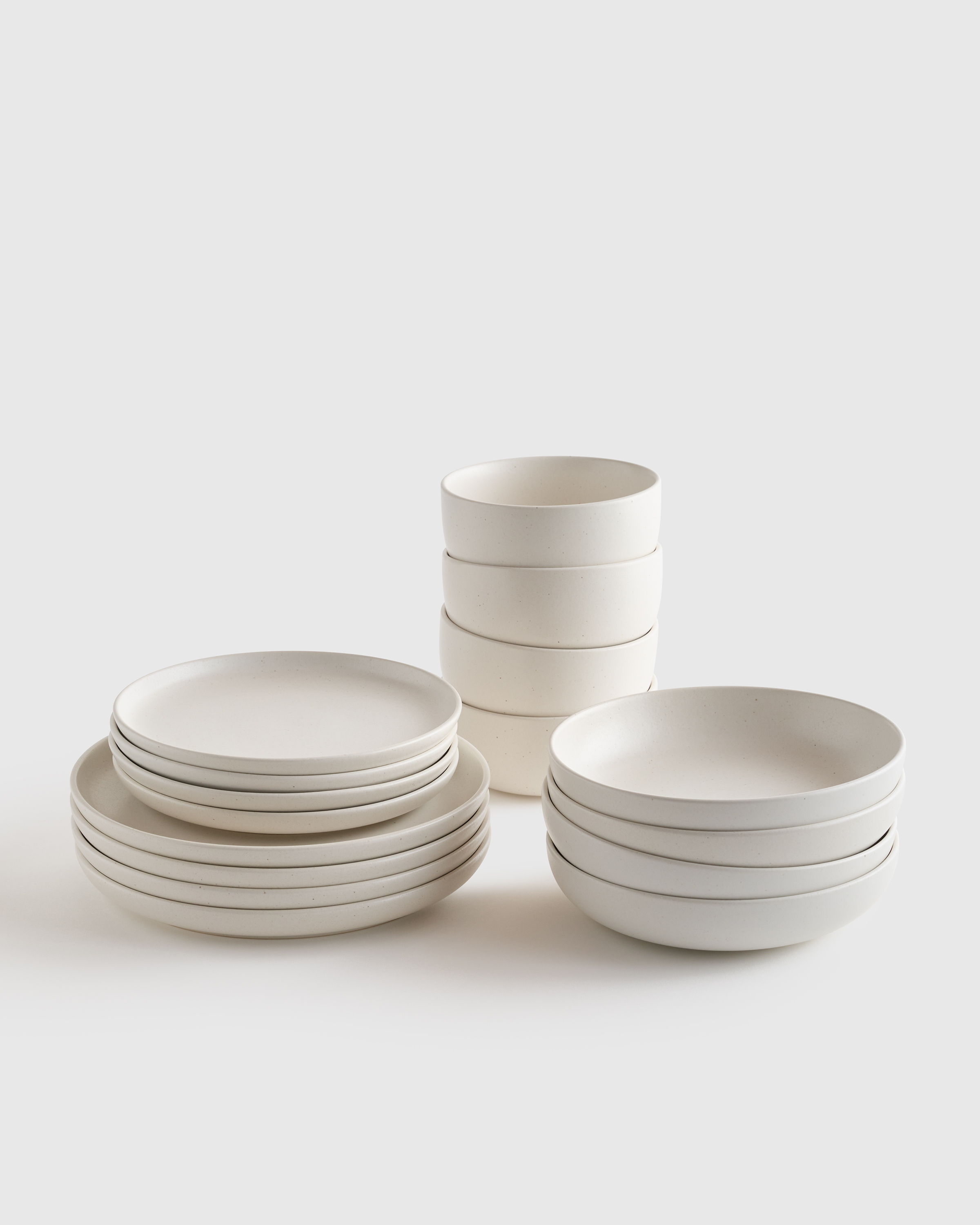 Matte Coupe Stoneware 16-Piece Dinnerware Set