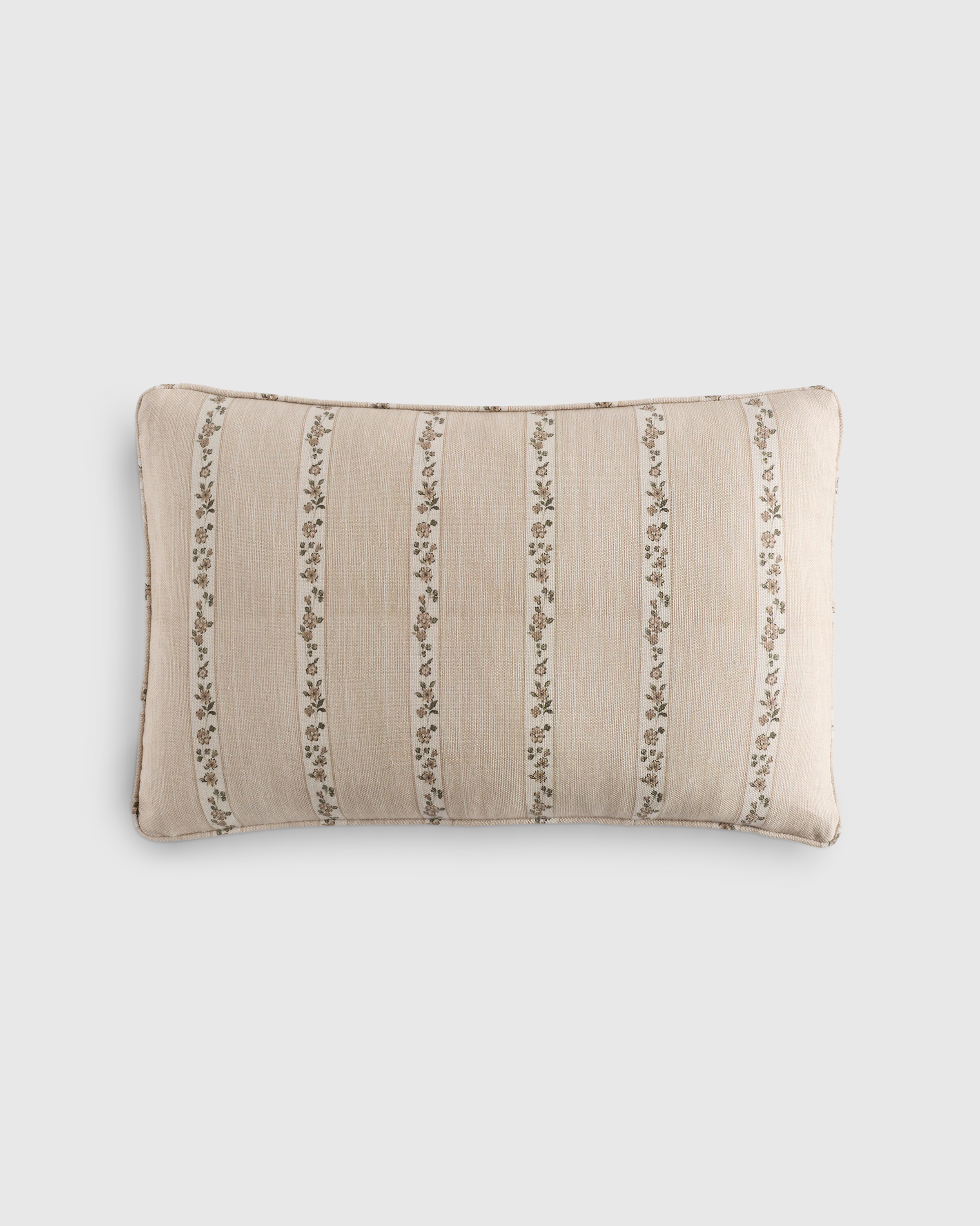 Heritage Floral Cotton Linen Pillow Cover