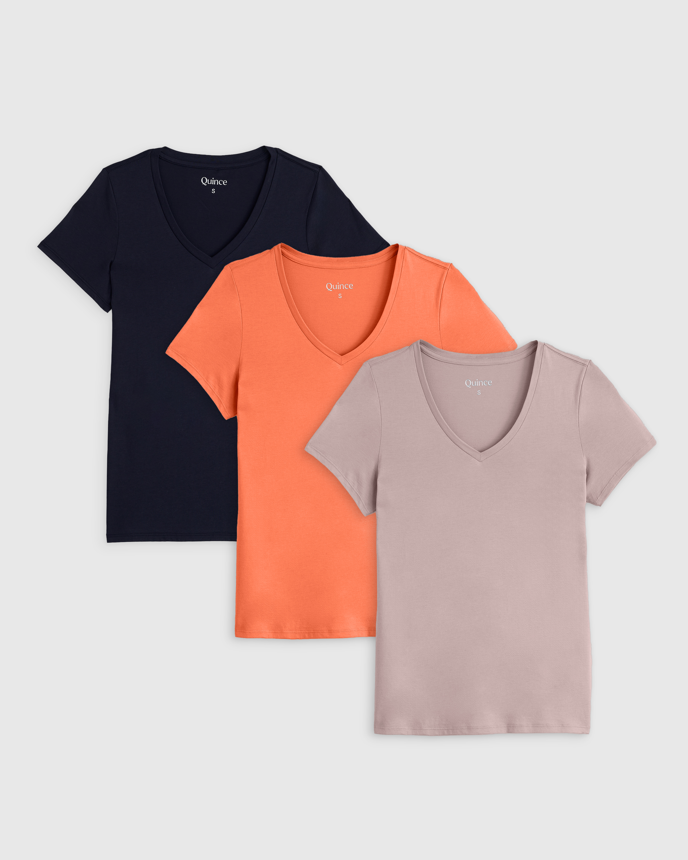 Cotton Modal V Neck Tee 3 Pack Bundle