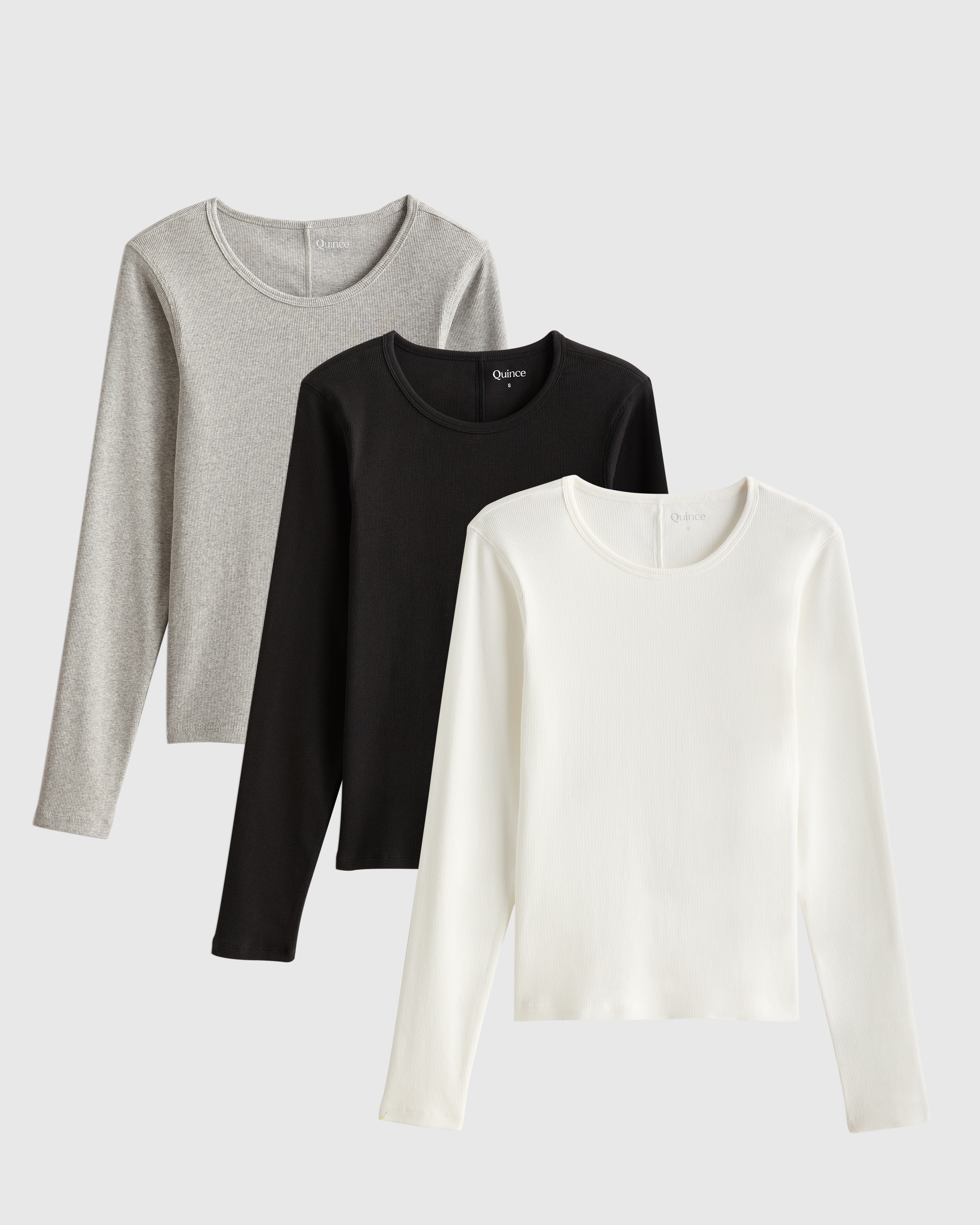 Organic Cotton Micro-Rib Long Sleeve Tee 3-Pack