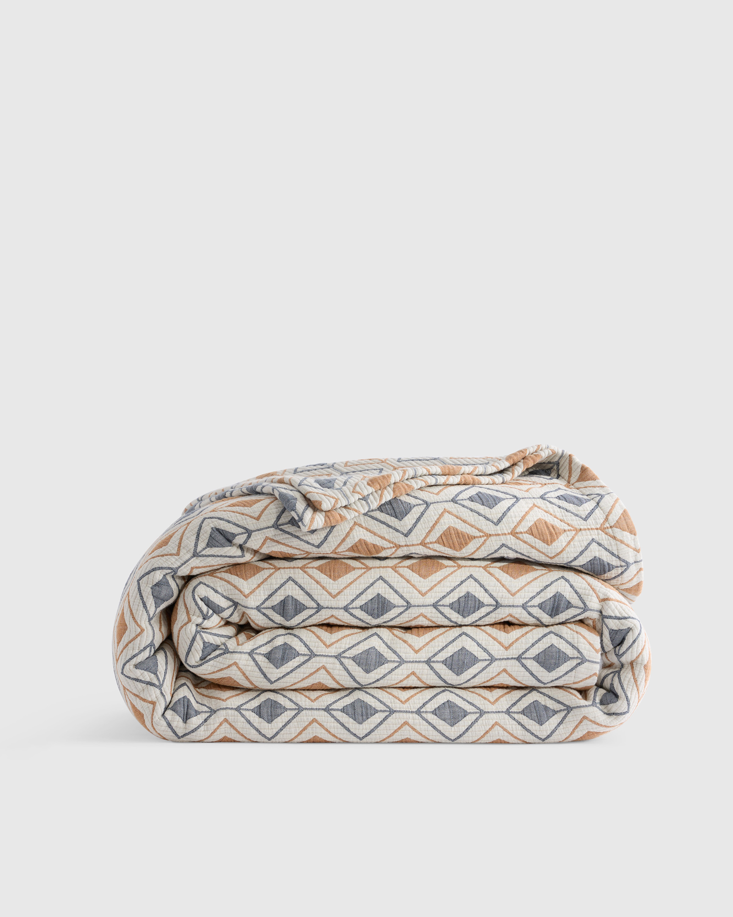 Organic Cotton Mosaic Coverlet