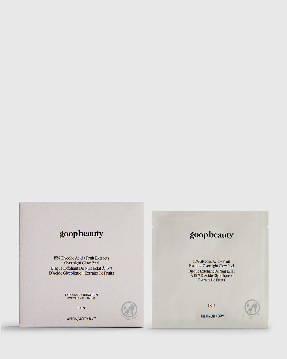 15% Glycolic Acid Overnight Glow Peel 4-Pack by goop Beauty