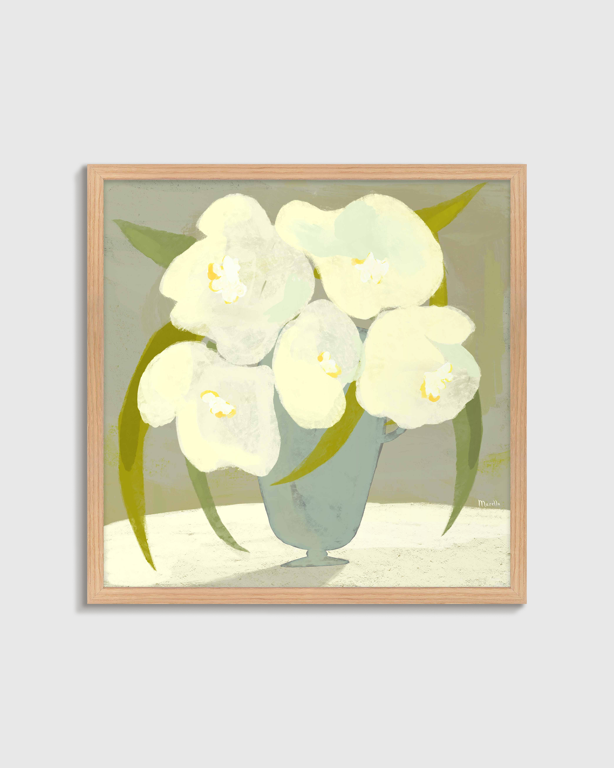 Vase with White Flowers by Marco Marella