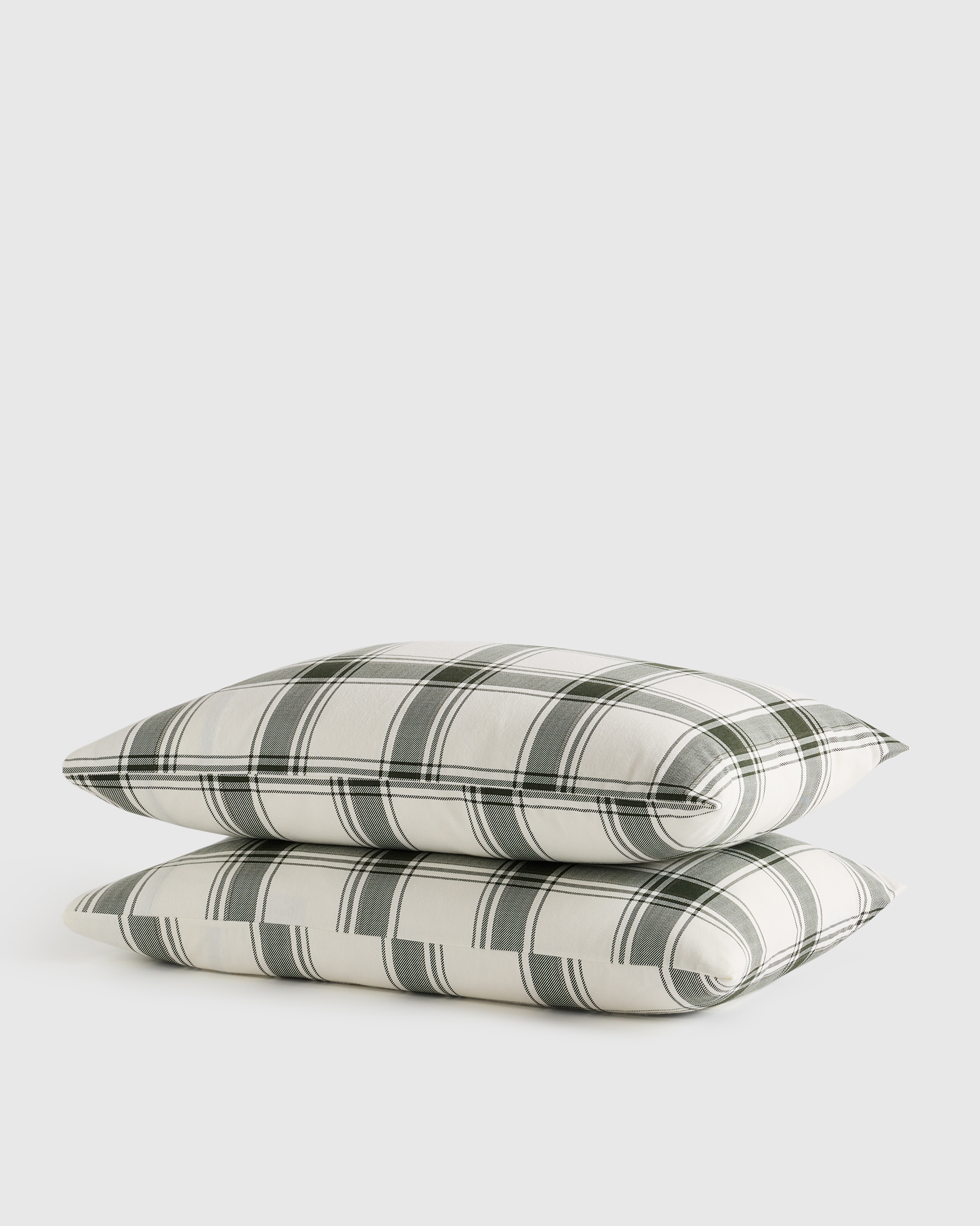 Luxury Organic Plaid Flannel Pillowcase Set