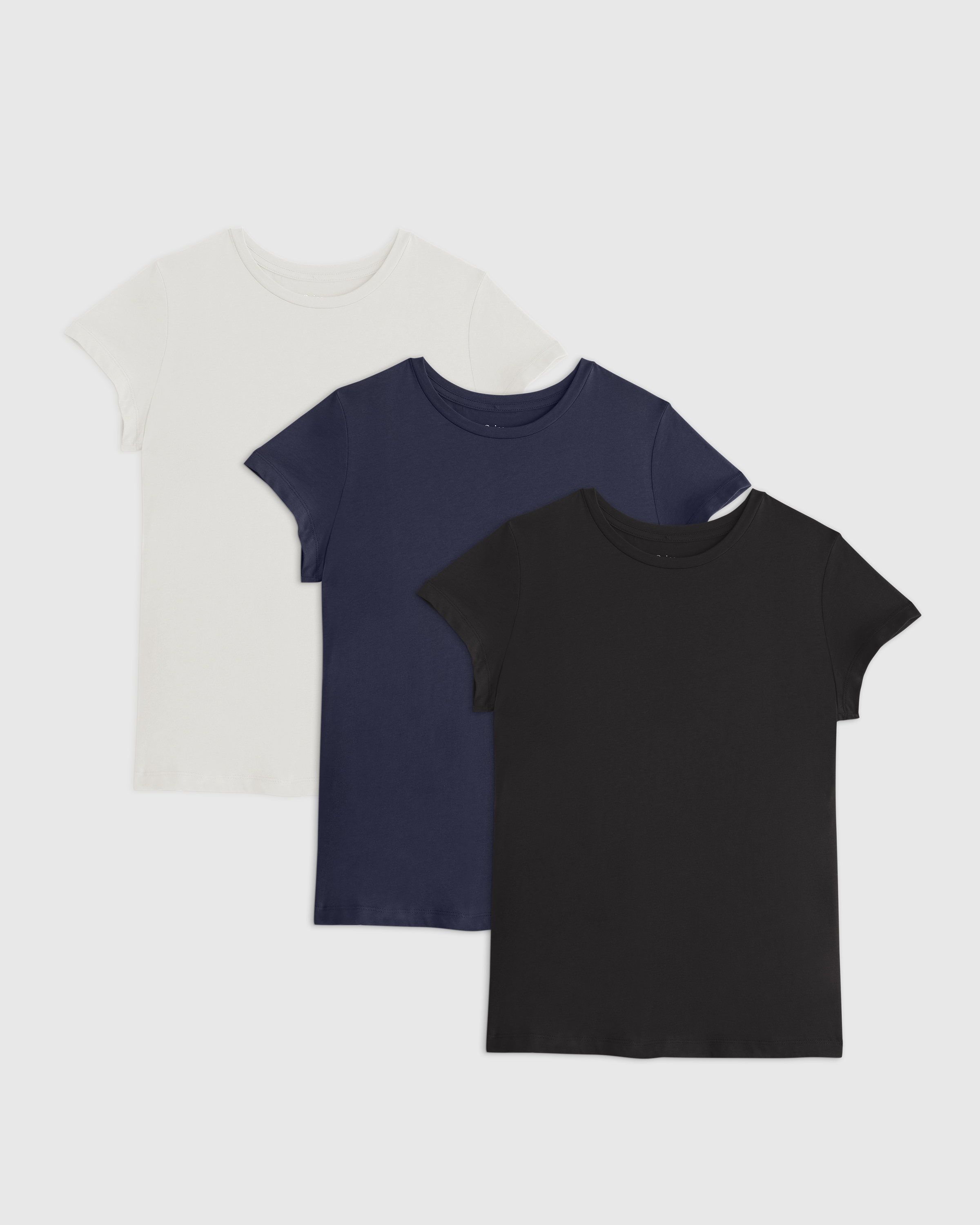 Cotton Modal Crew Neck Swing Tee 3 pack