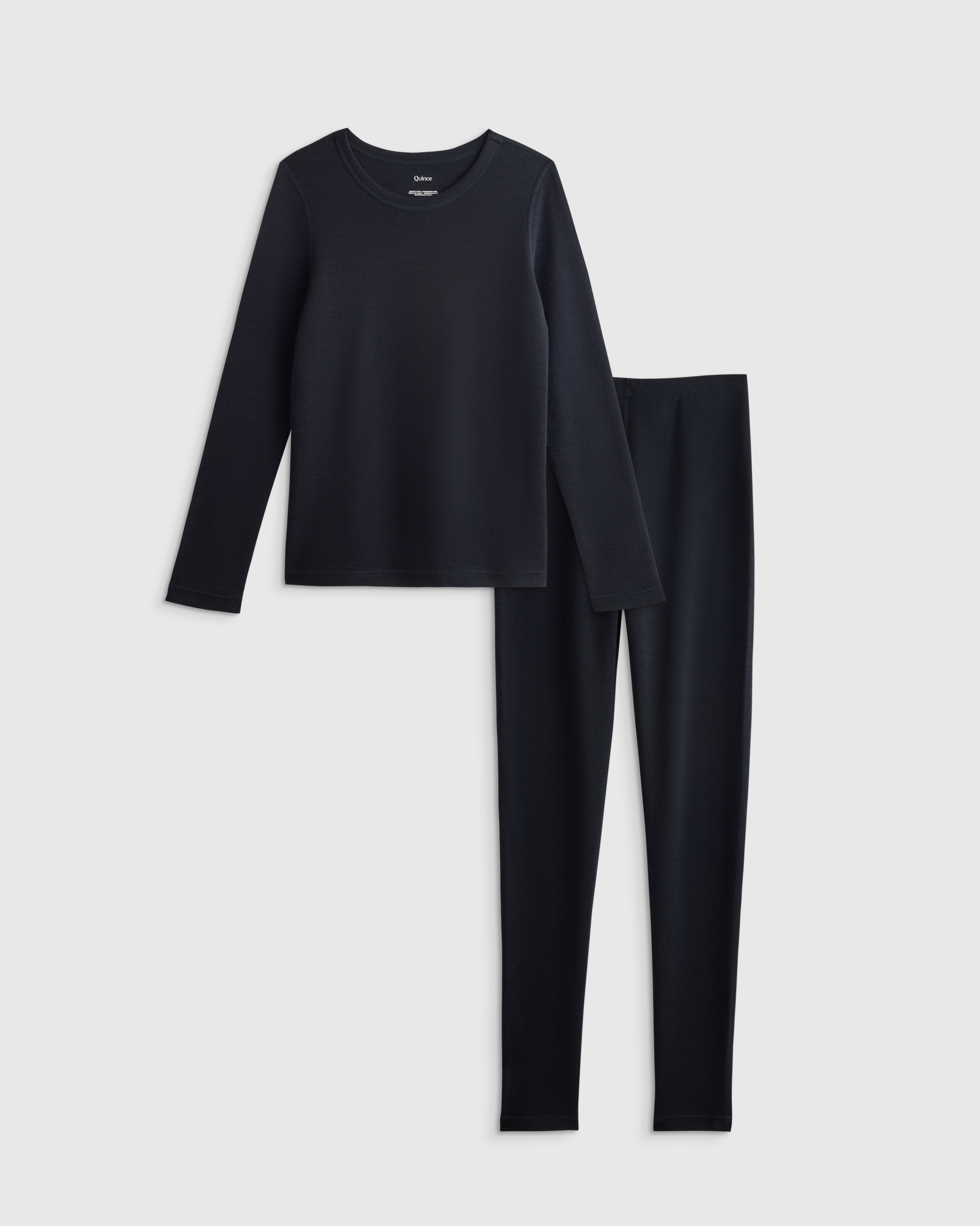 100% Merino Wool All-Season Base Layer Long Sleeve and Legging Set