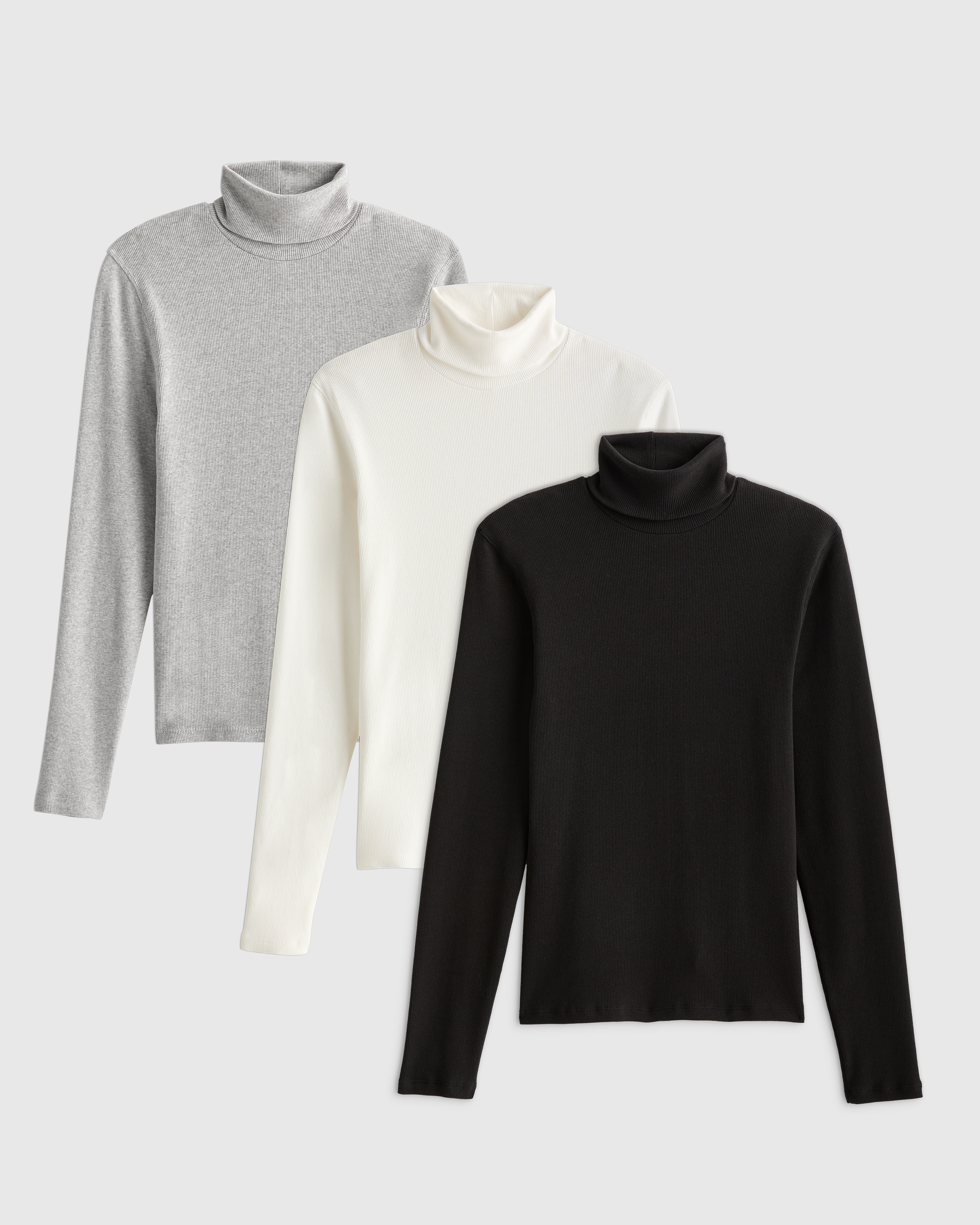 Organic Cotton Micro-Rib Turtleneck 3-Pack