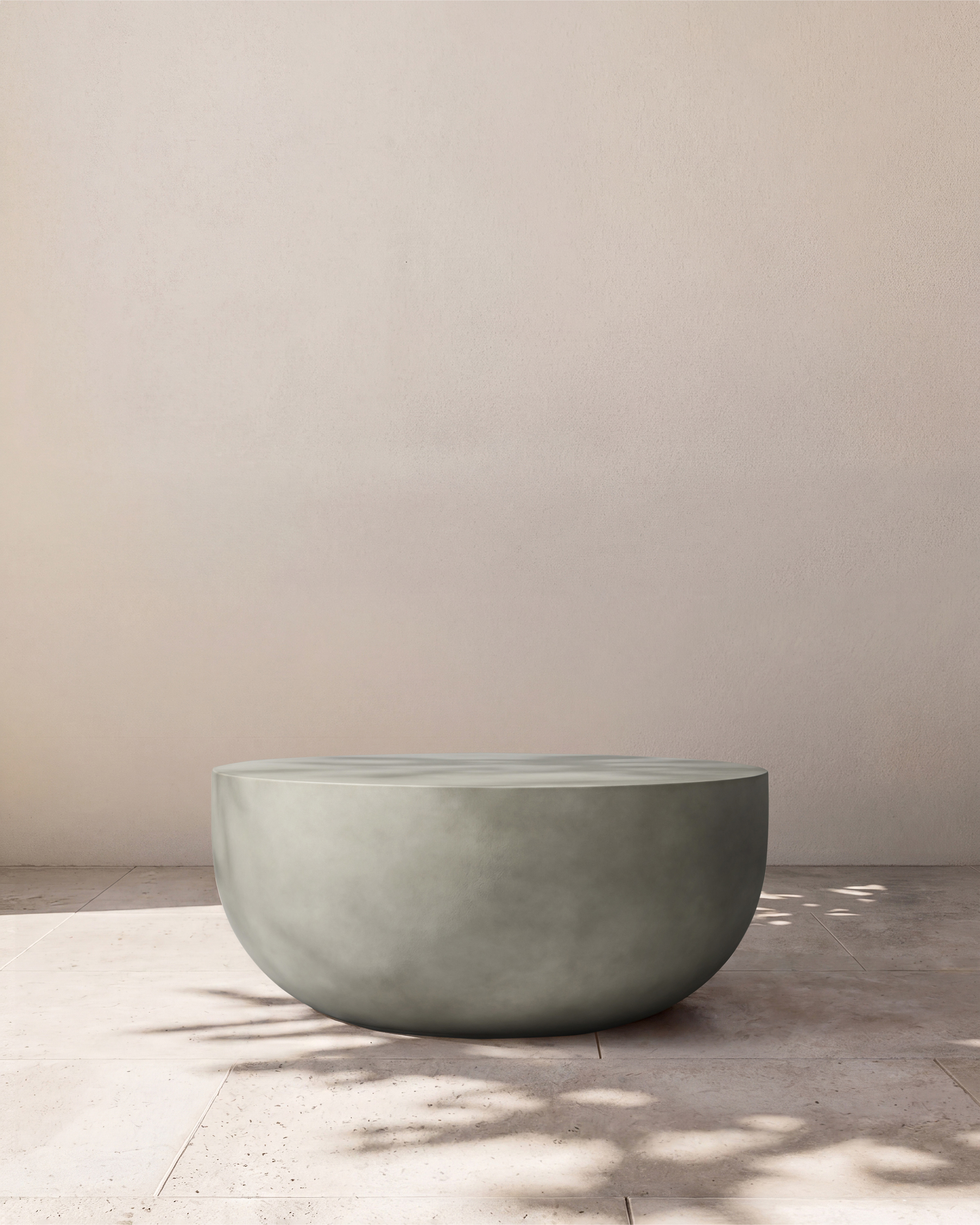 Concrete Drum Indoor/Outdoor Coffee Table