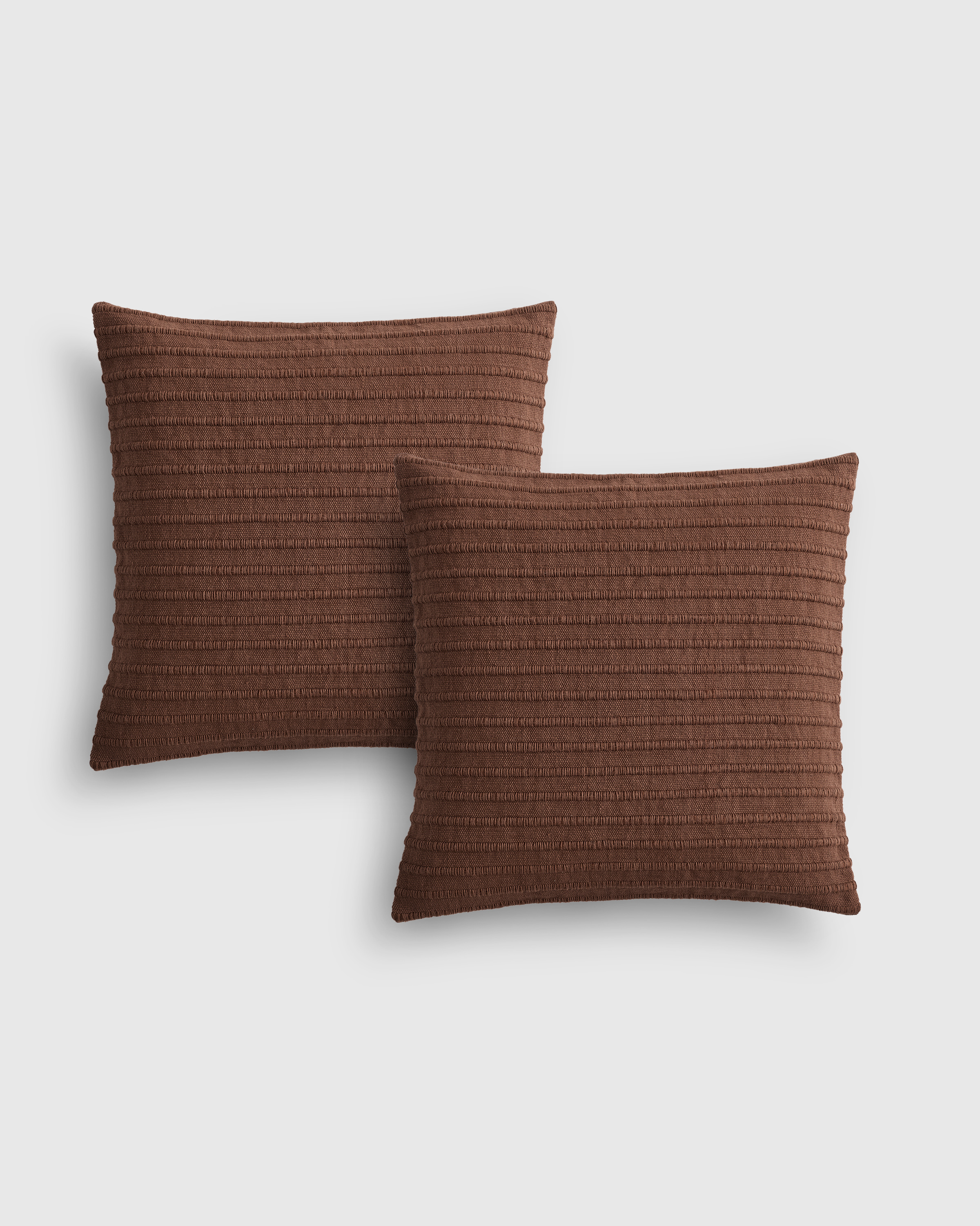 Ribbed Wool Cotton Pillow Cover (Set of 2)