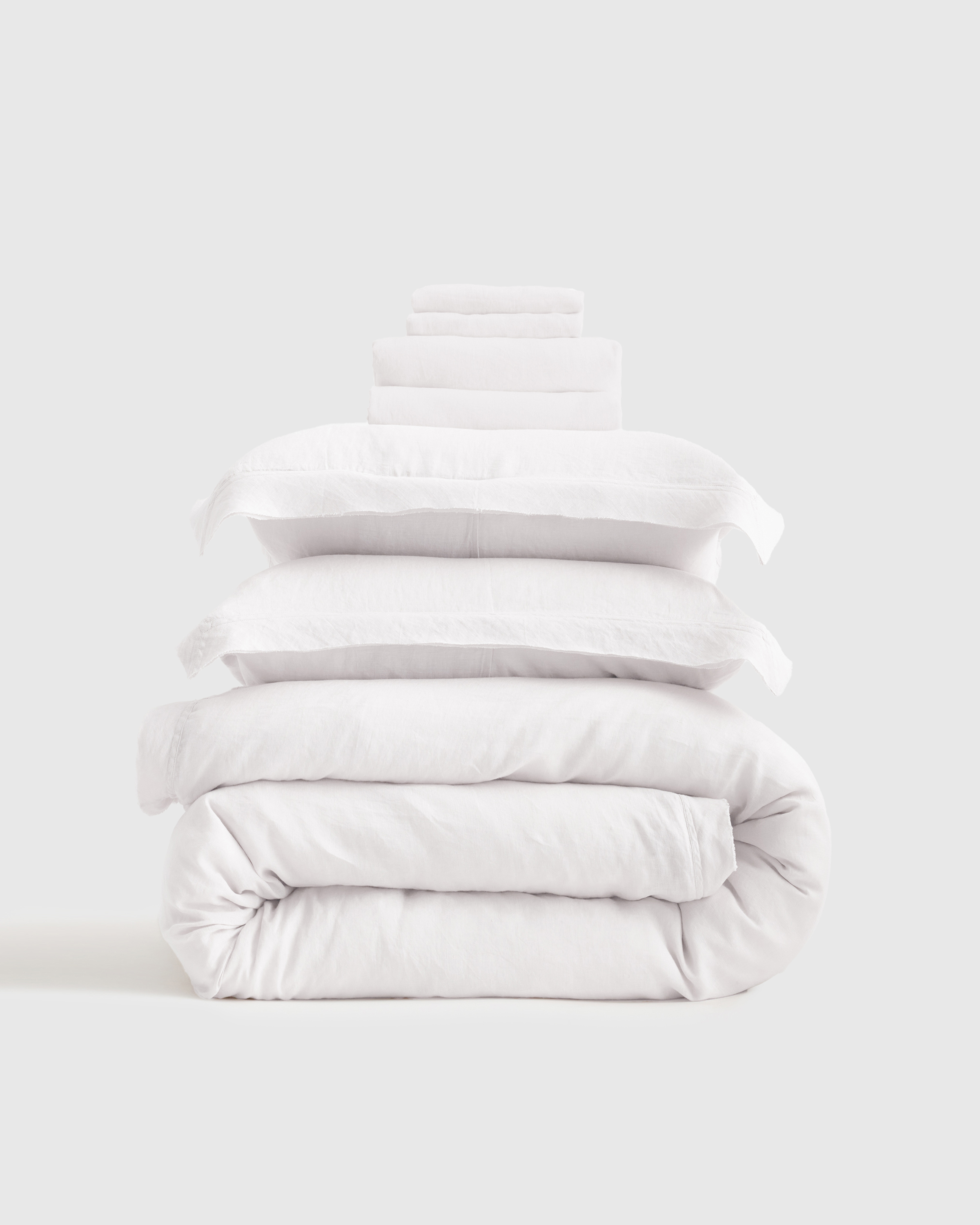 European Linen Double Flange Deluxe Bedding Bundle