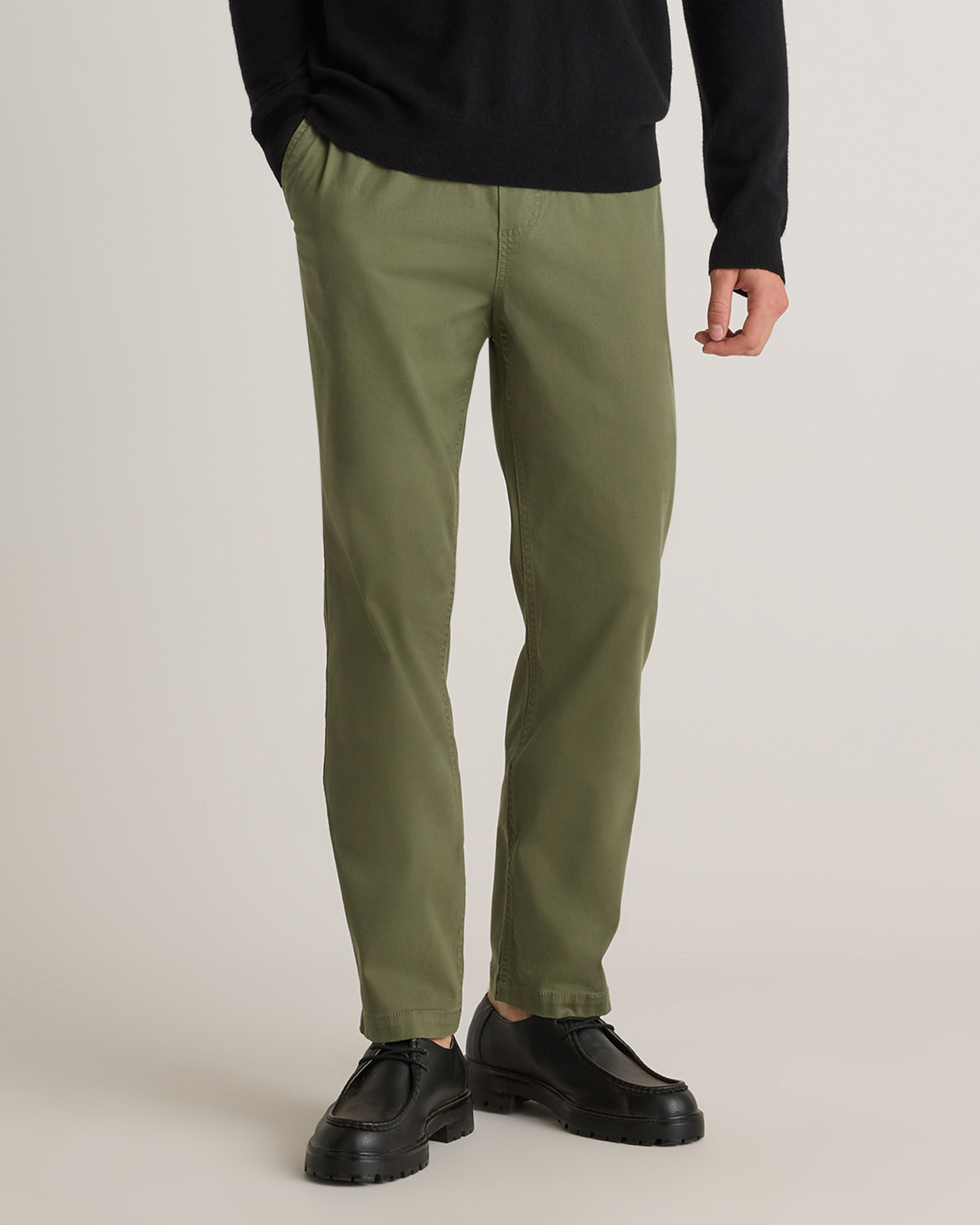 Cotton Chino Drawstring Pants