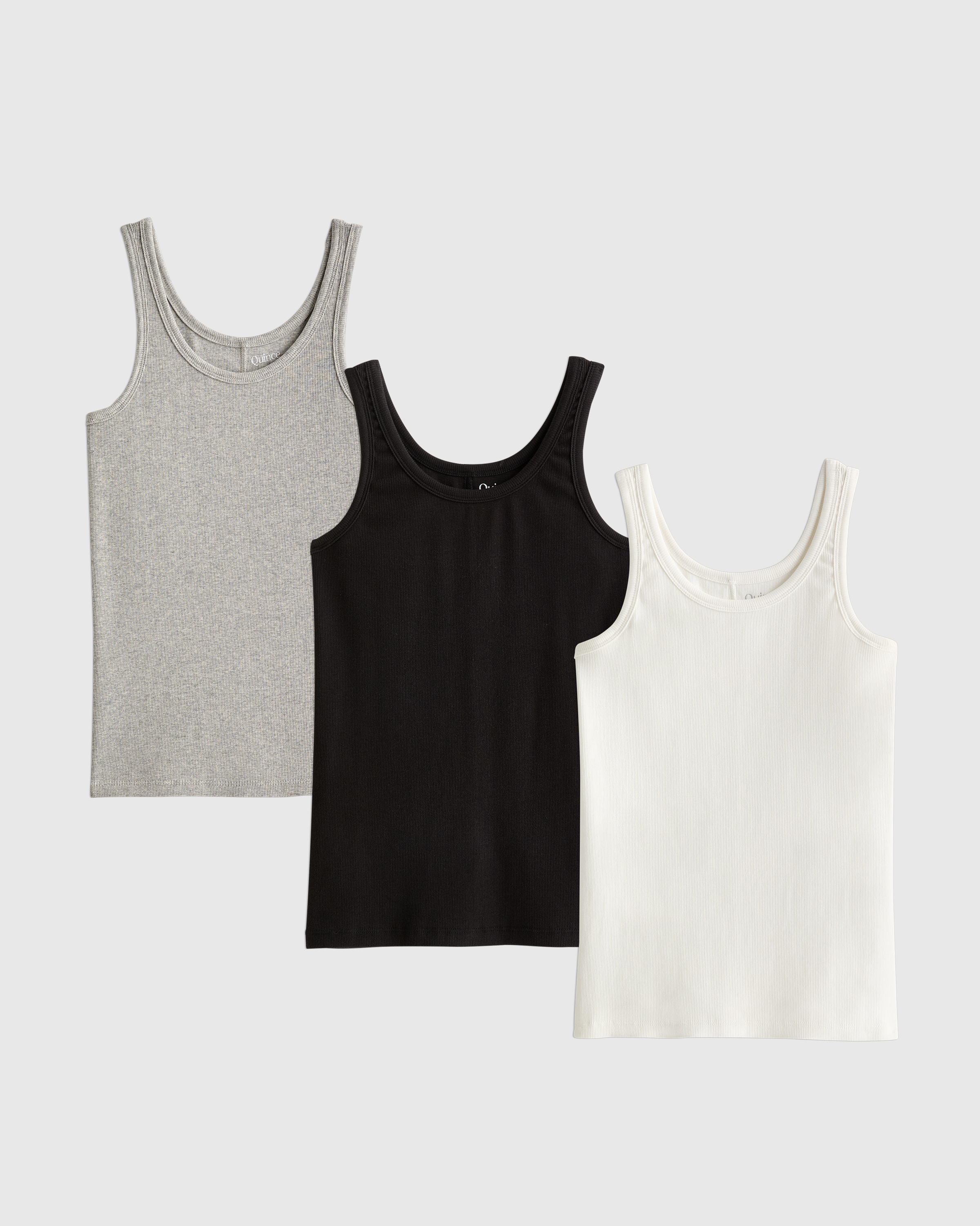 Organic Cotton Micro-Rib Scoop Neck Tank 3-Pack