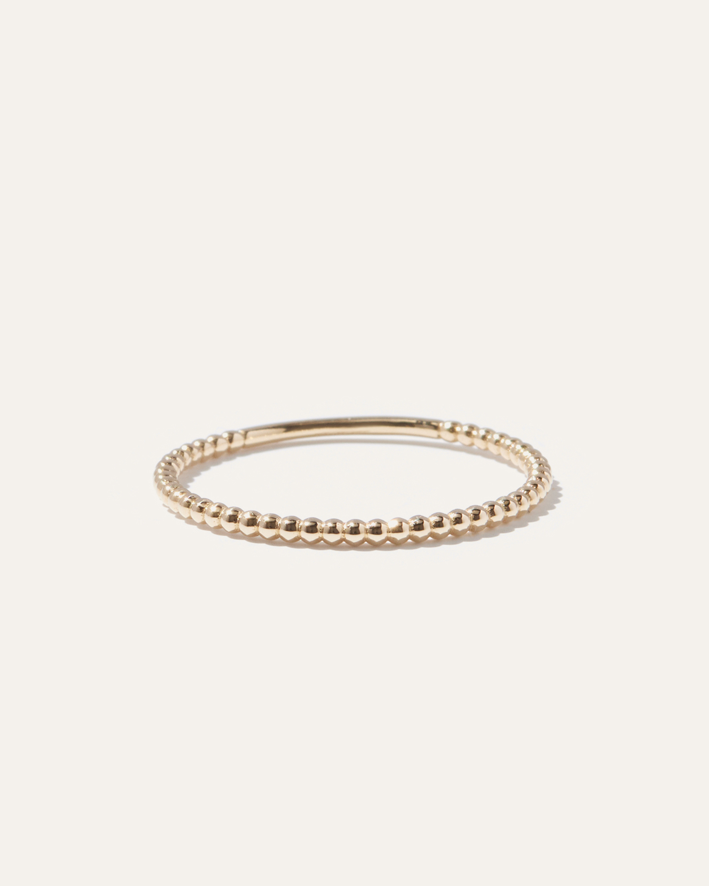 14K Gold Beaded Ring