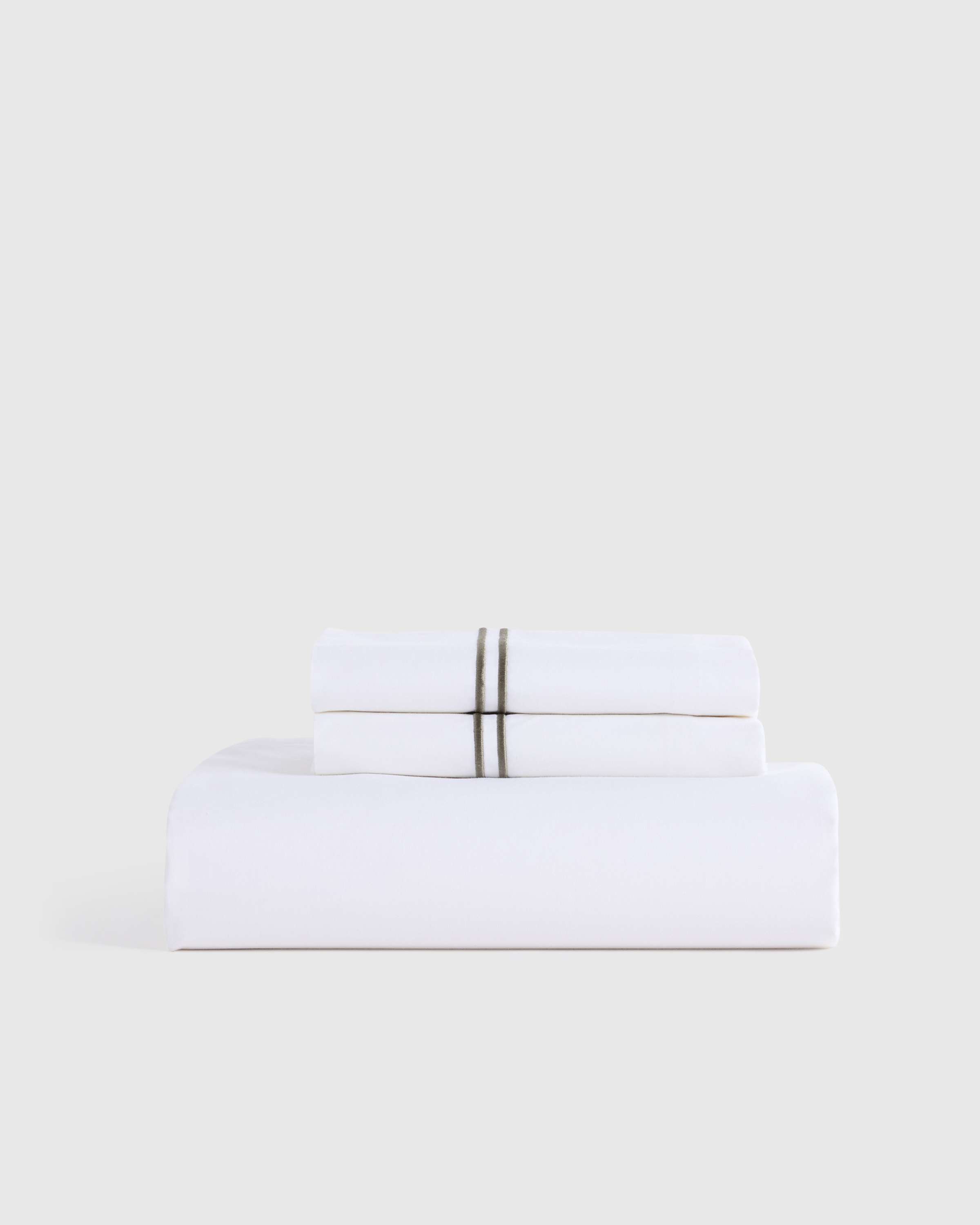 Organic Crisp Percale Embellished Fitted Sheet Set