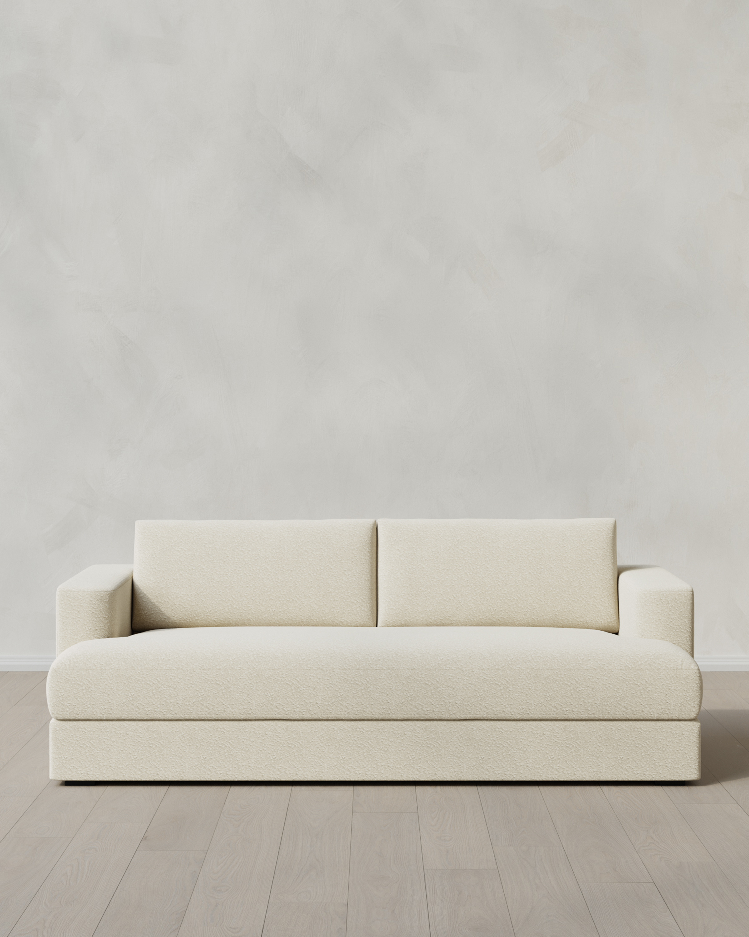 Sierra Curved Arm Sofa in Performance Boucle
