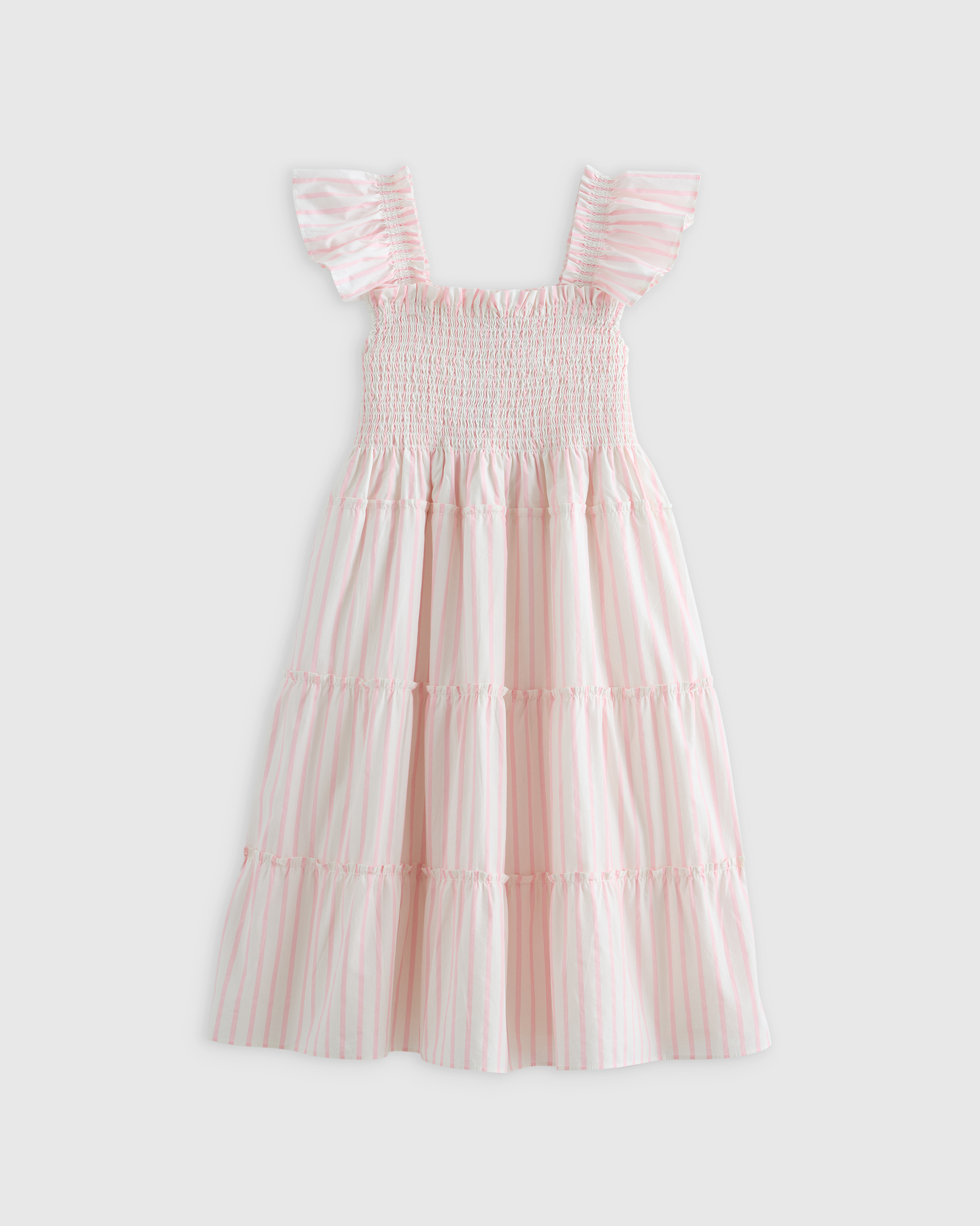 100% Organic Cotton Poplin Smocked Dress