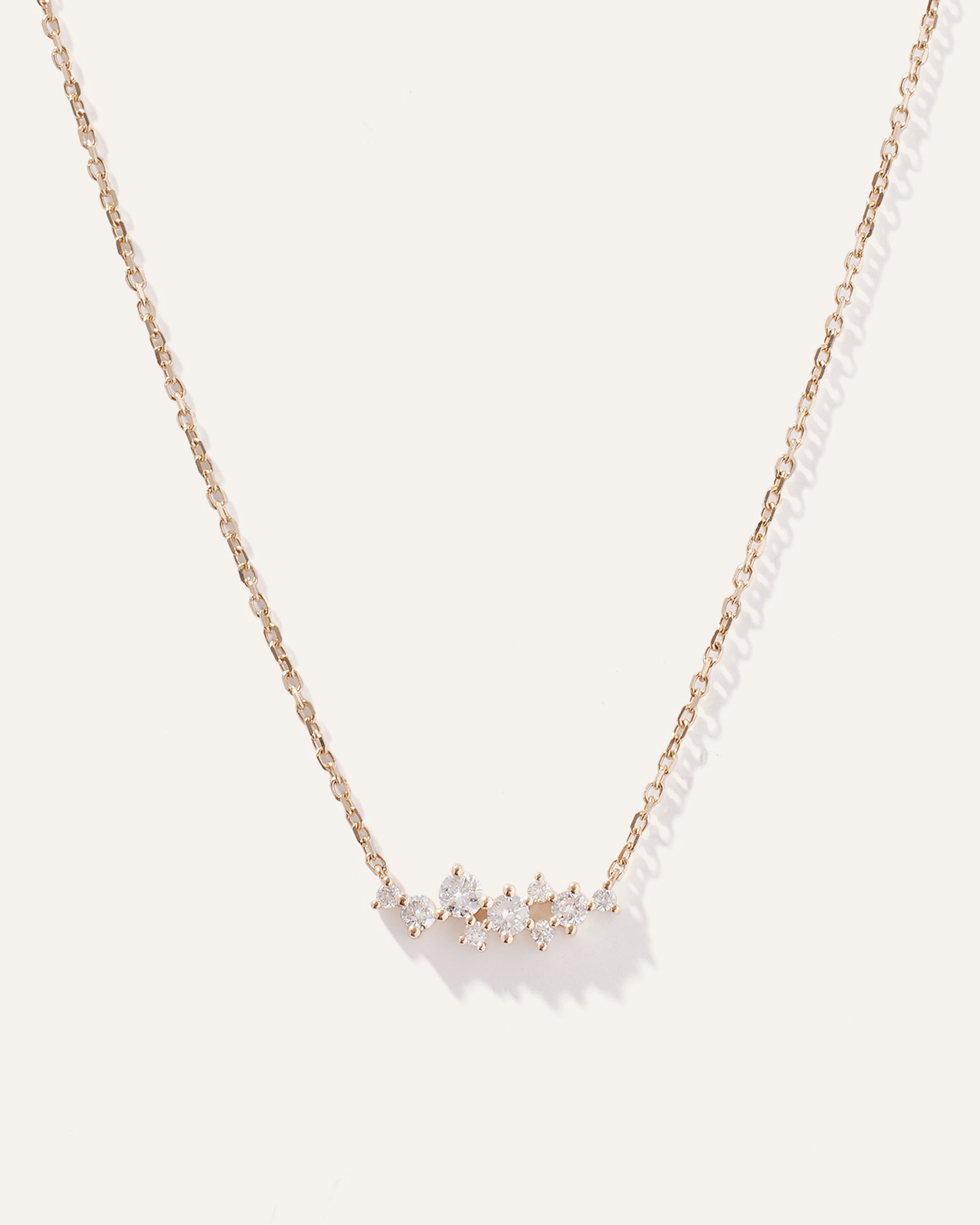 14K Gold Diamond Scatter Necklace