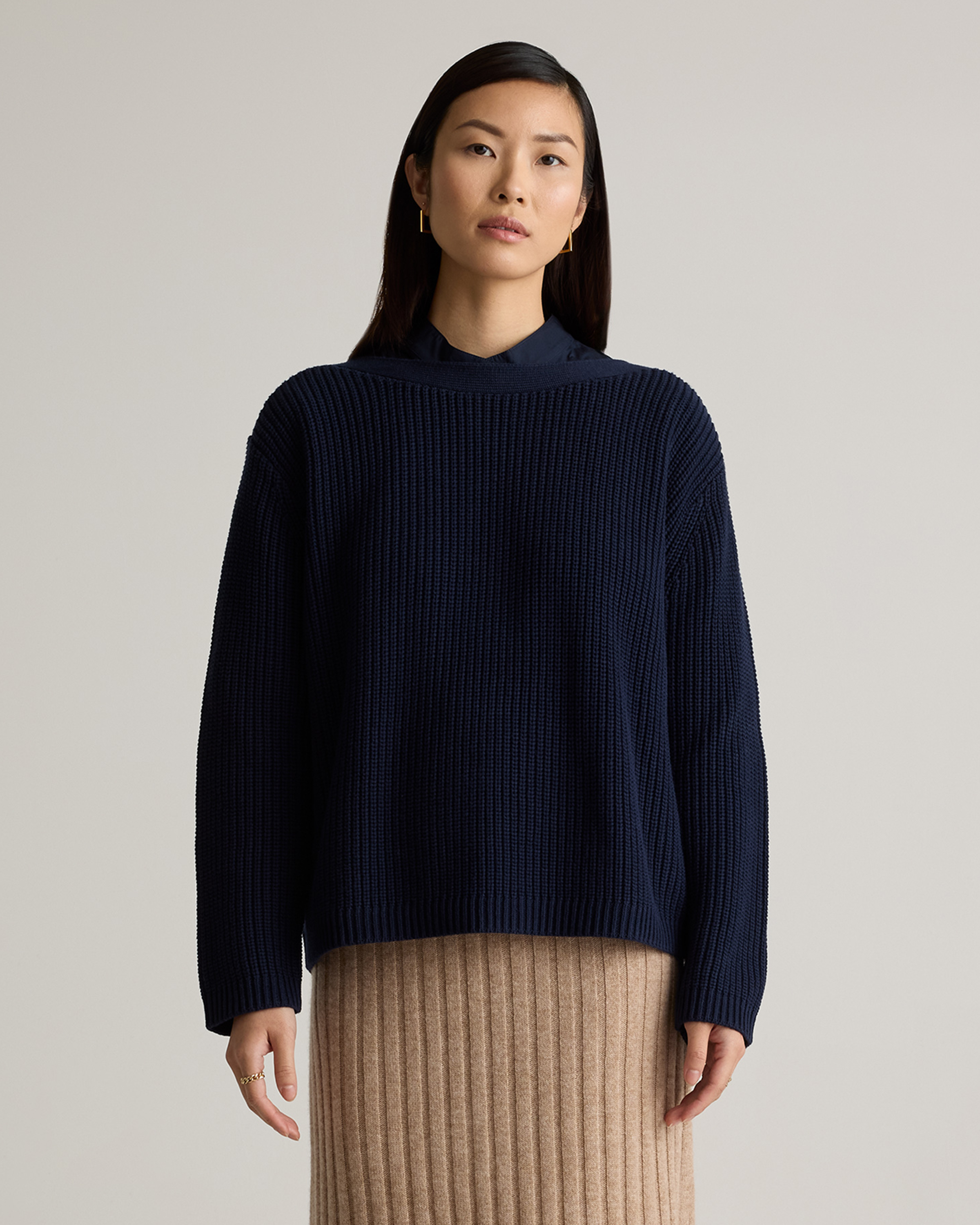 100% Organic Cotton Fisherman Boatneck Sweater