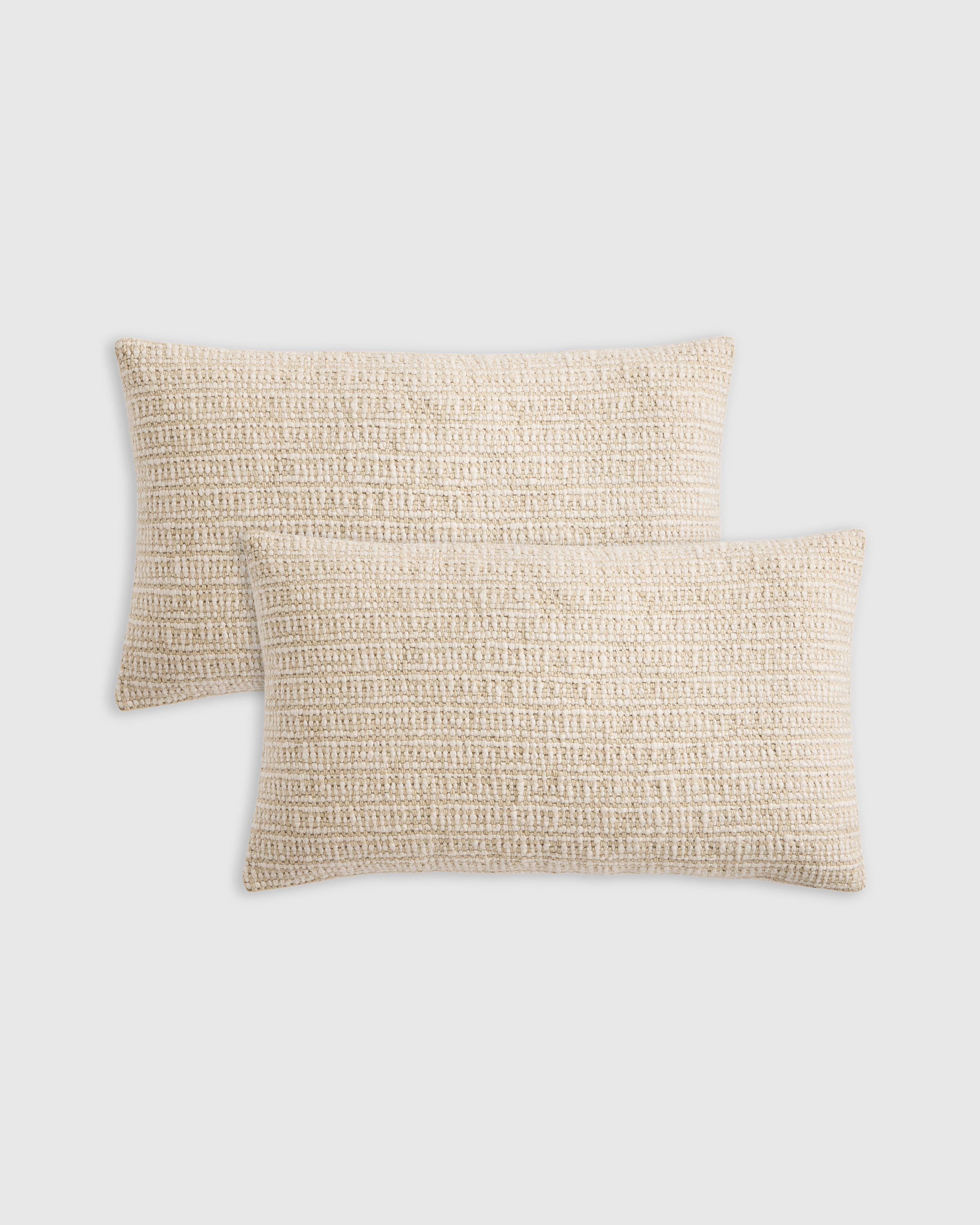 Wool Linen Textured Pillow Cover (Set of 2)