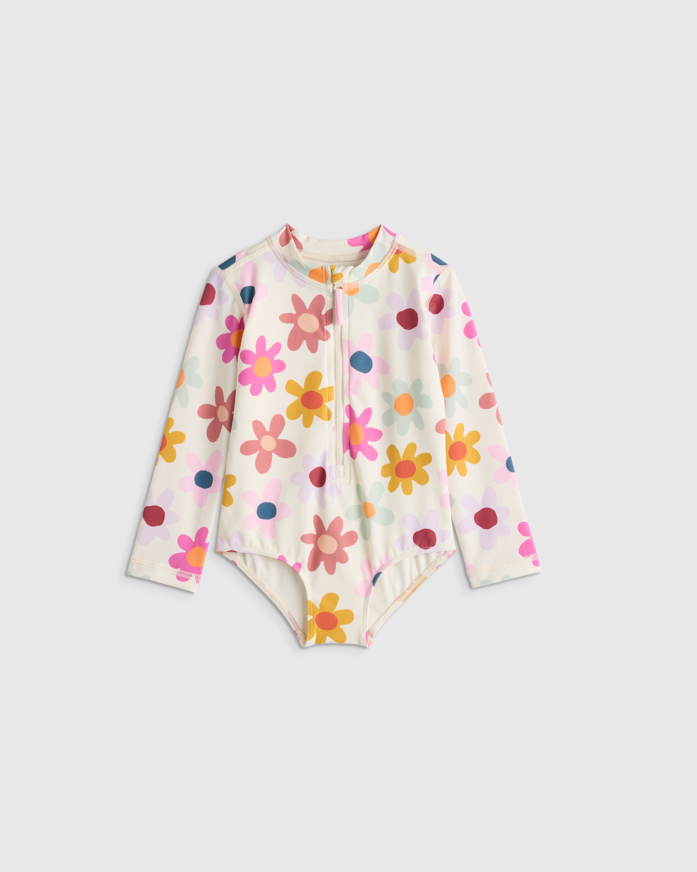 Long Sleeve Zip-Up Swimsuit