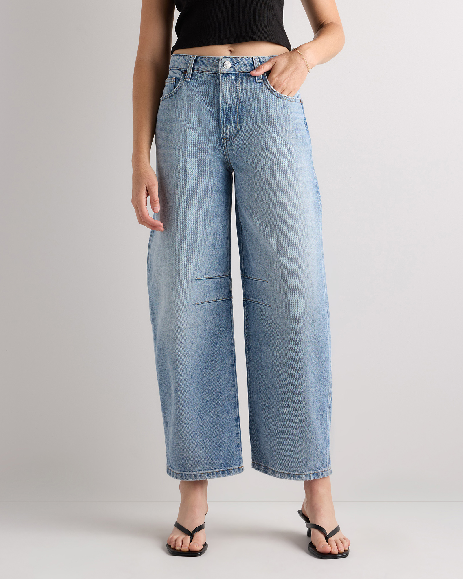 Maya Rigid Exaggerated Barrel Jeans