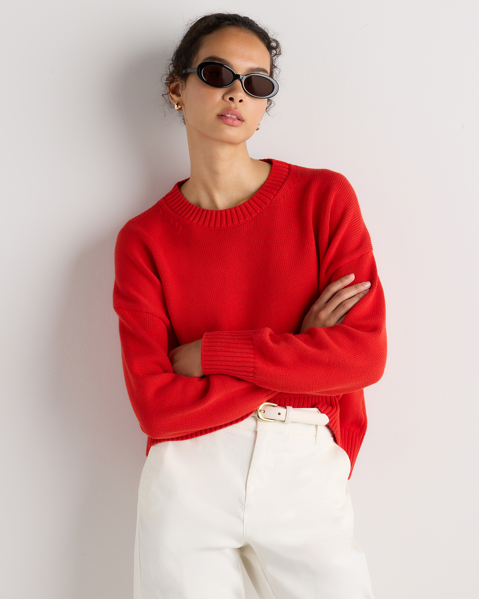 100% Organic Cotton Boyfriend Crew Sweater