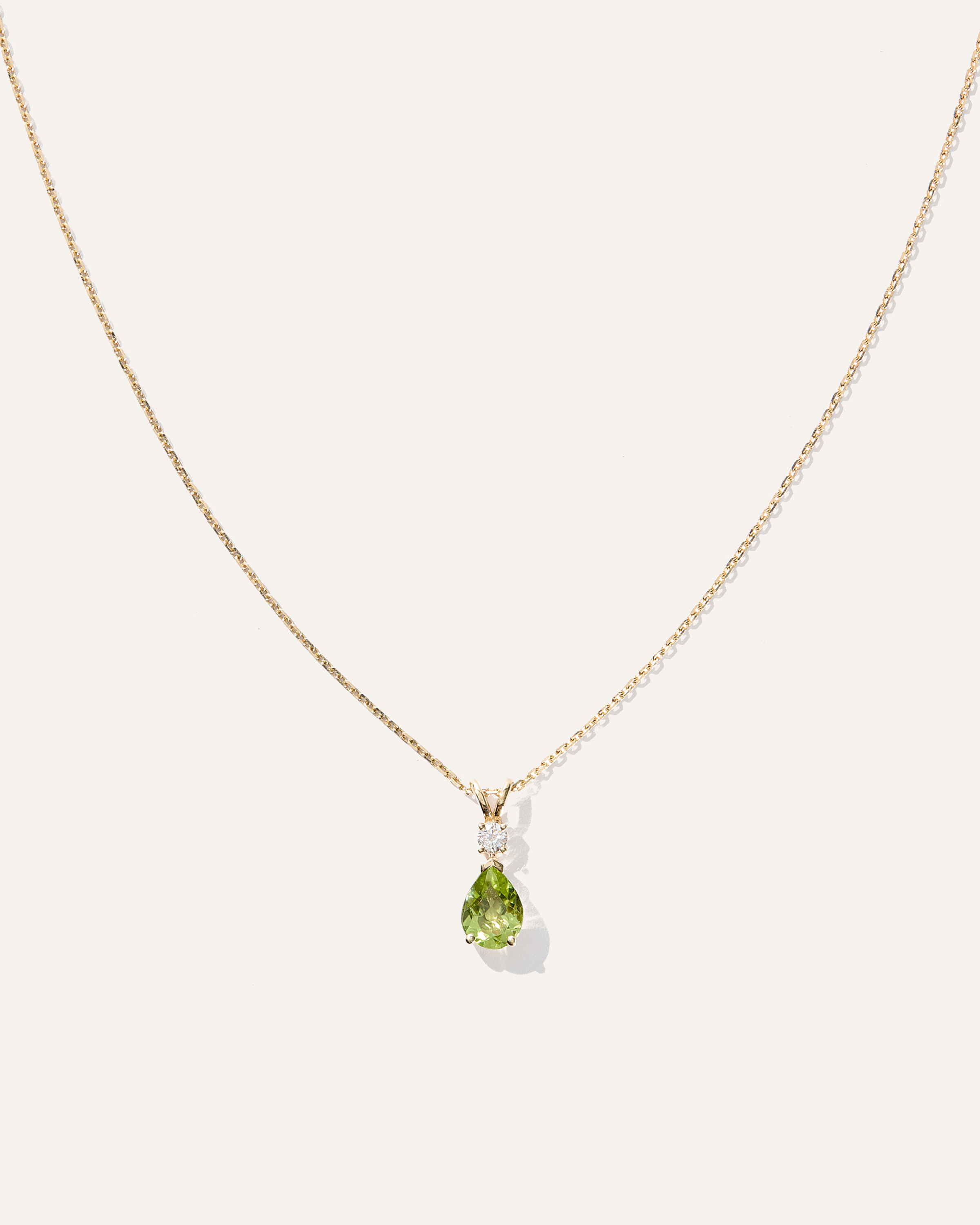 14K Gold Diamond & Semi-Precious Gemstone Drop Necklace