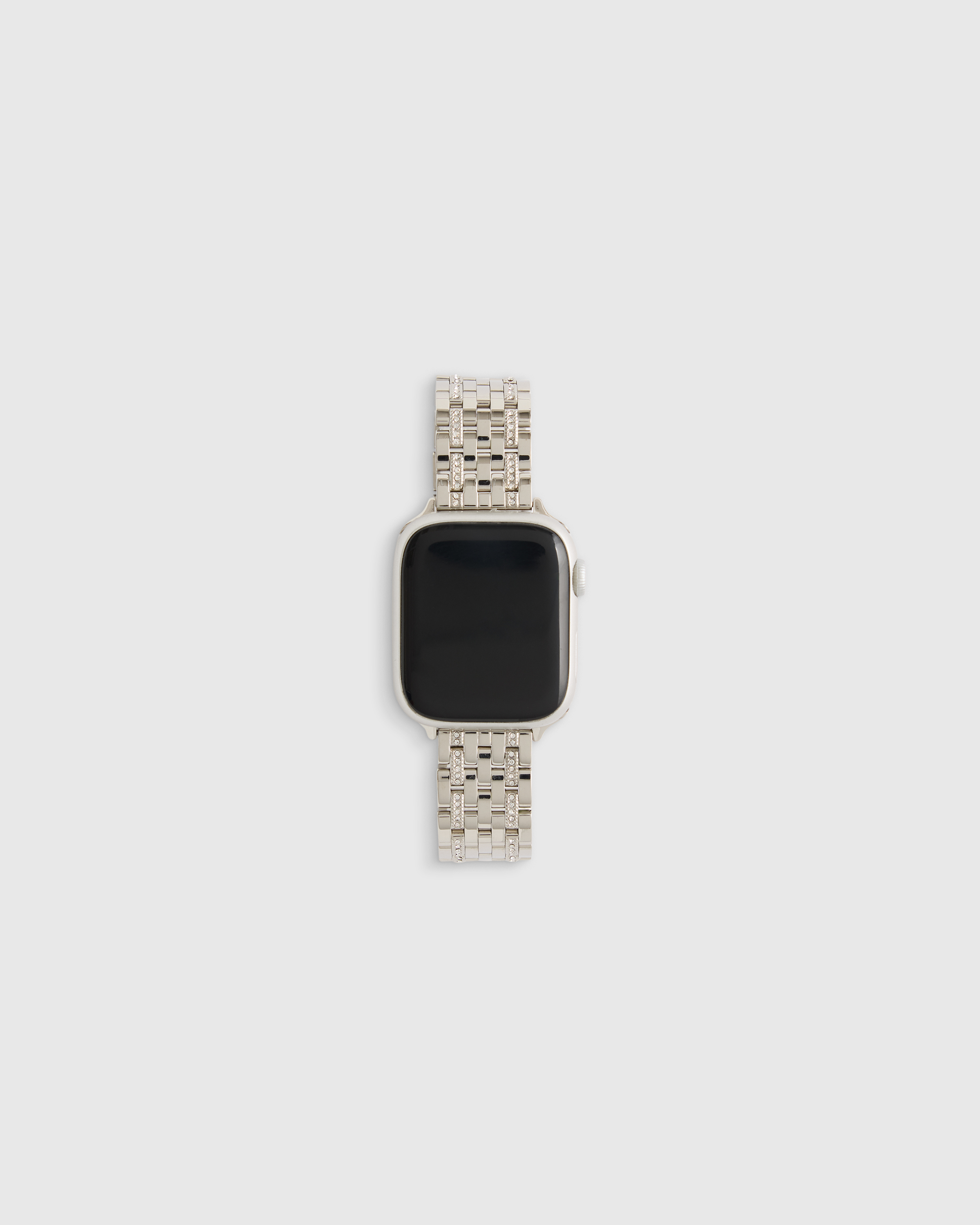 Stainless Steel & Pave Bracelet Smartwatch Band