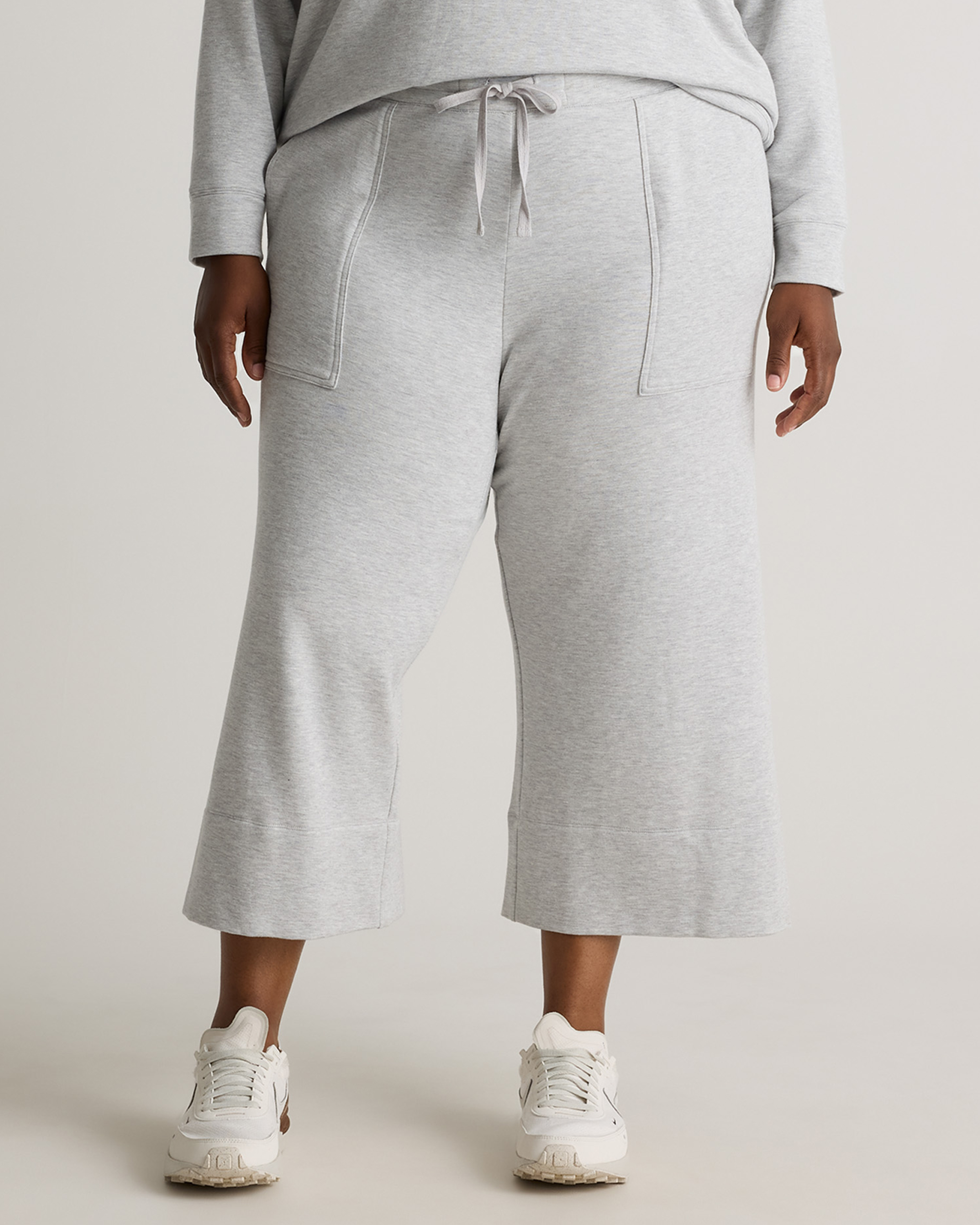 SuperSoft Fleece Cropped Wide Leg Pants