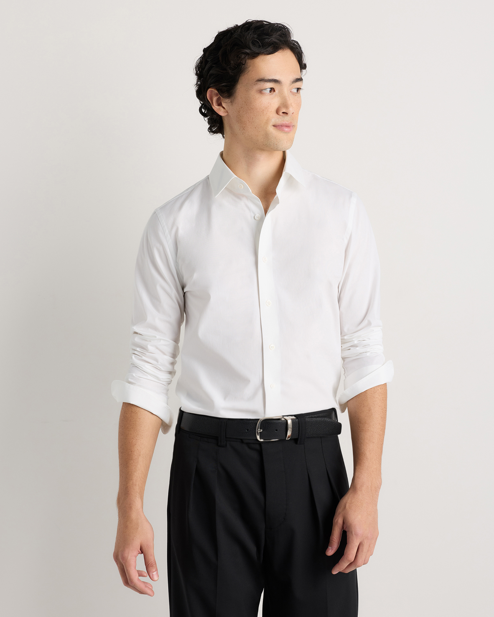 Organic Cotton Stretch Poplin Dress Shirt