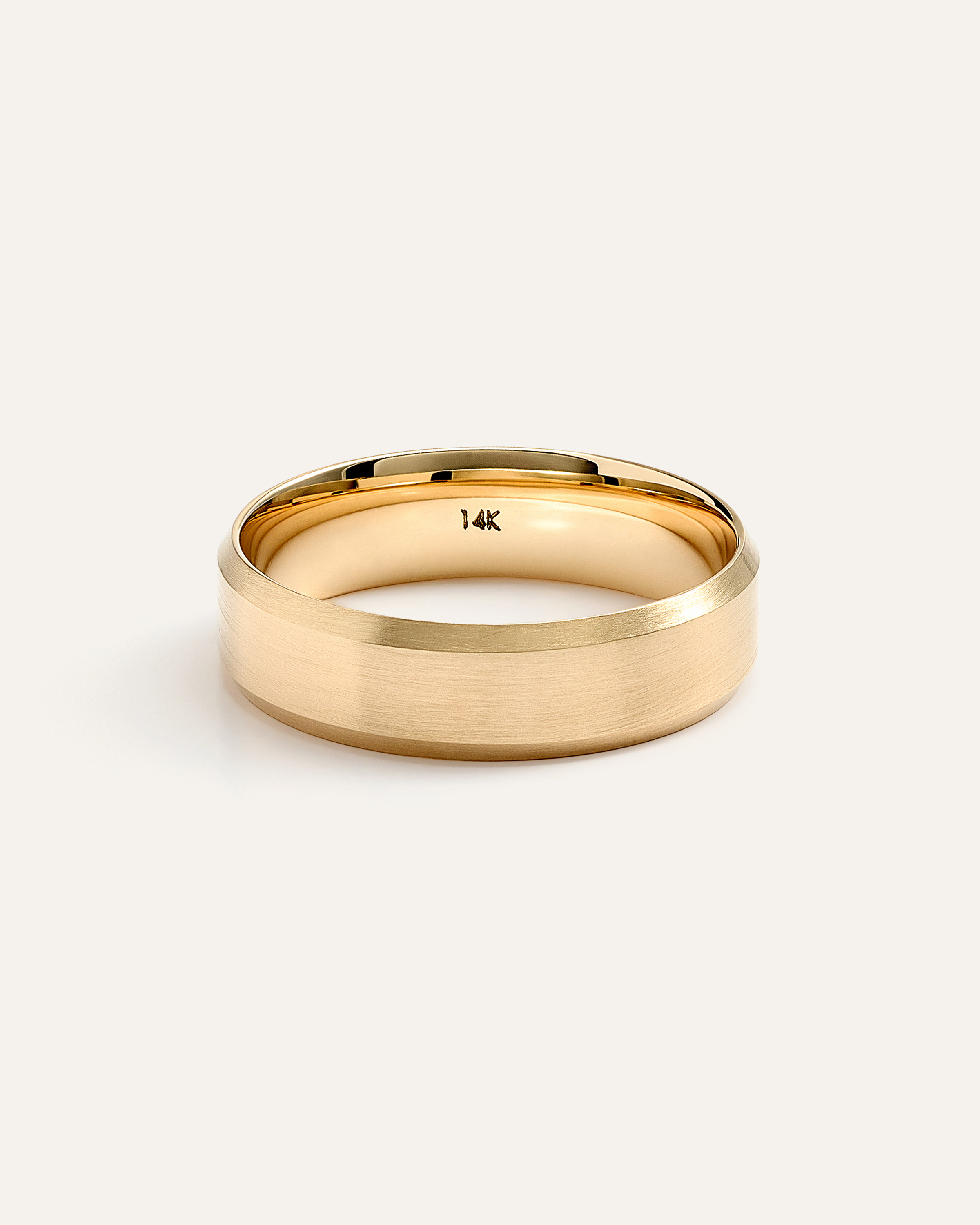 Beveled Edge Satin Finish Band