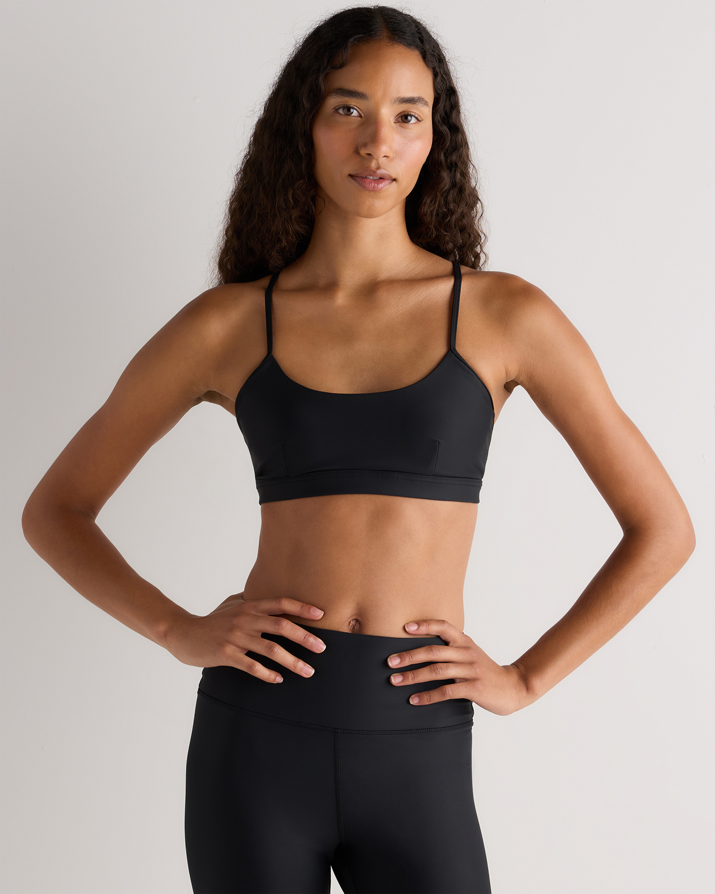 Satin-Sculpt Cross Back Adjustable Sports Bra