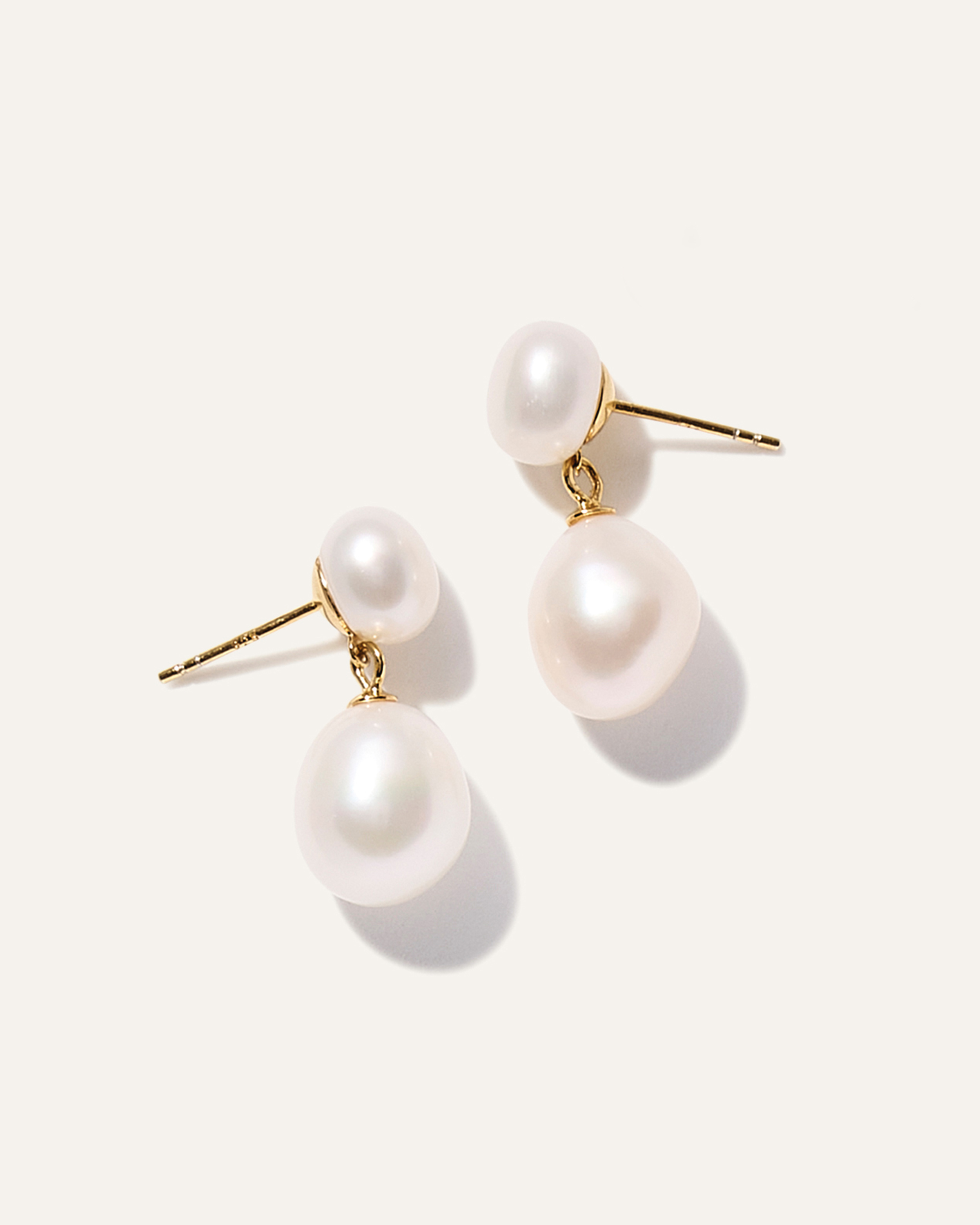 Freshwater Cultured Baroque Pearl Drop Earrings