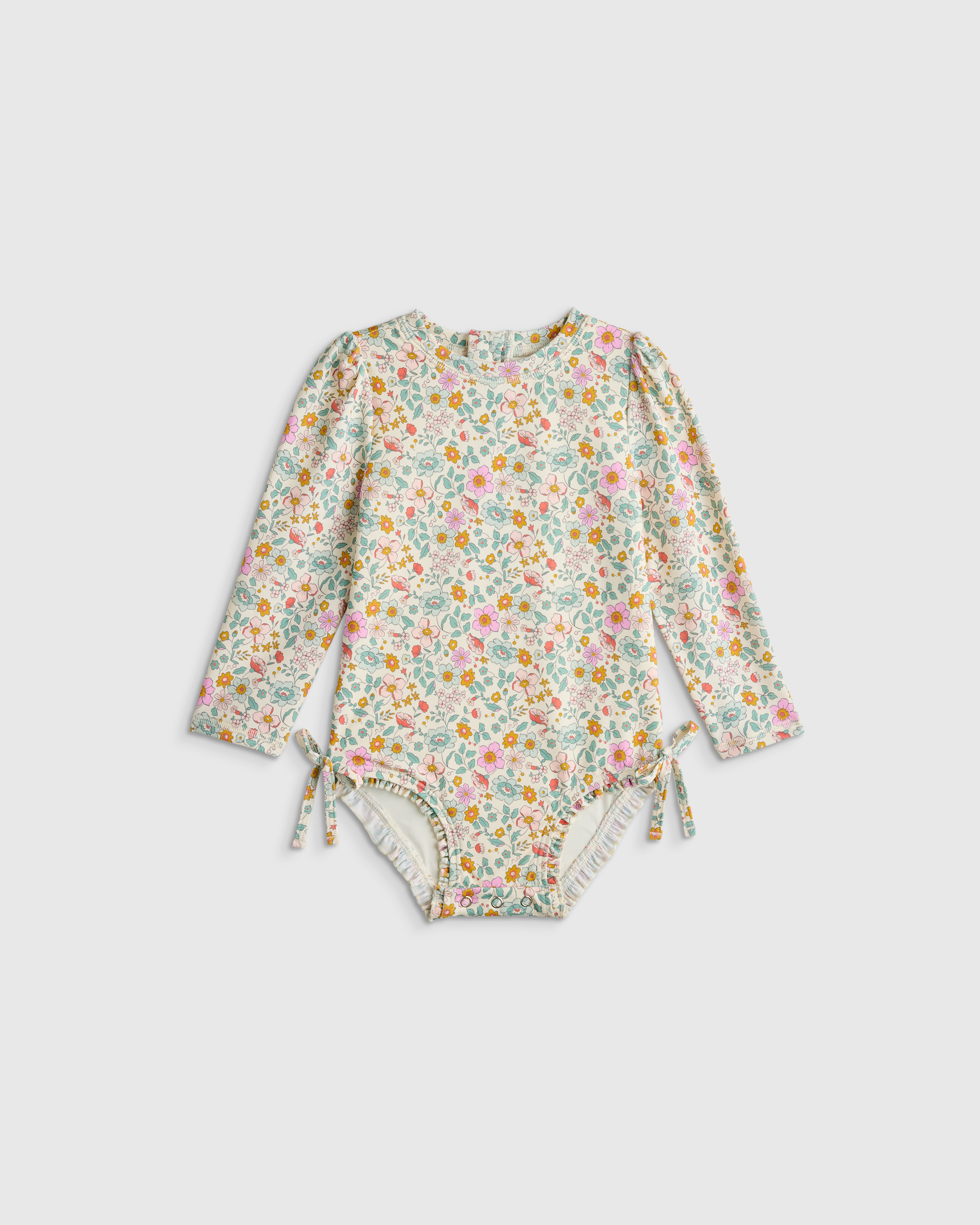 Long Sleeve Tie One-Piece Swimsuit