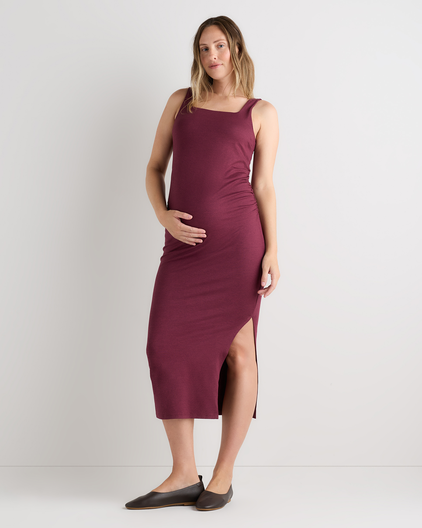 Ultra-Soft Maternity Midi Dress